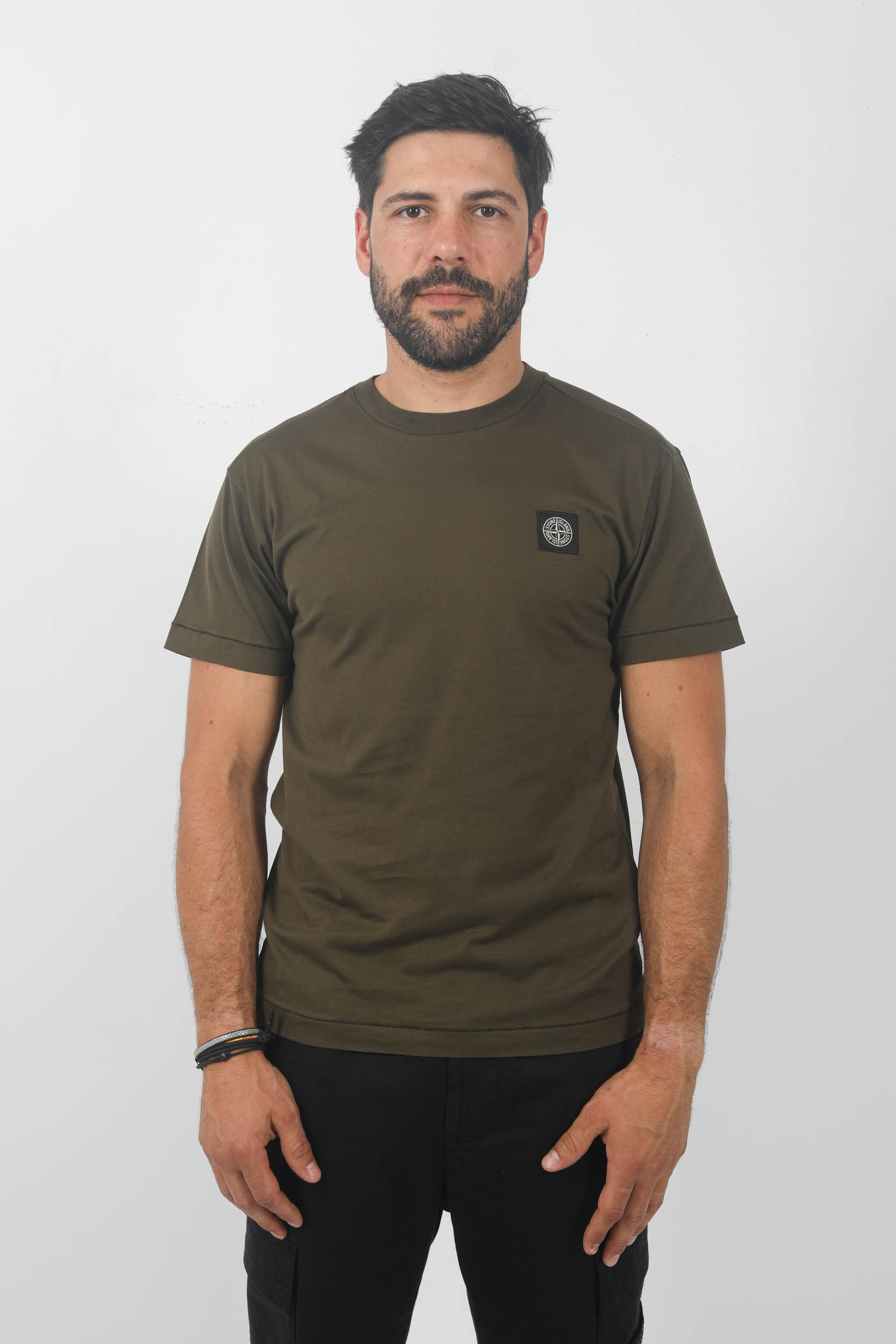 T-SHIRT STONE ISLAND KAKI 791524113-V0058
