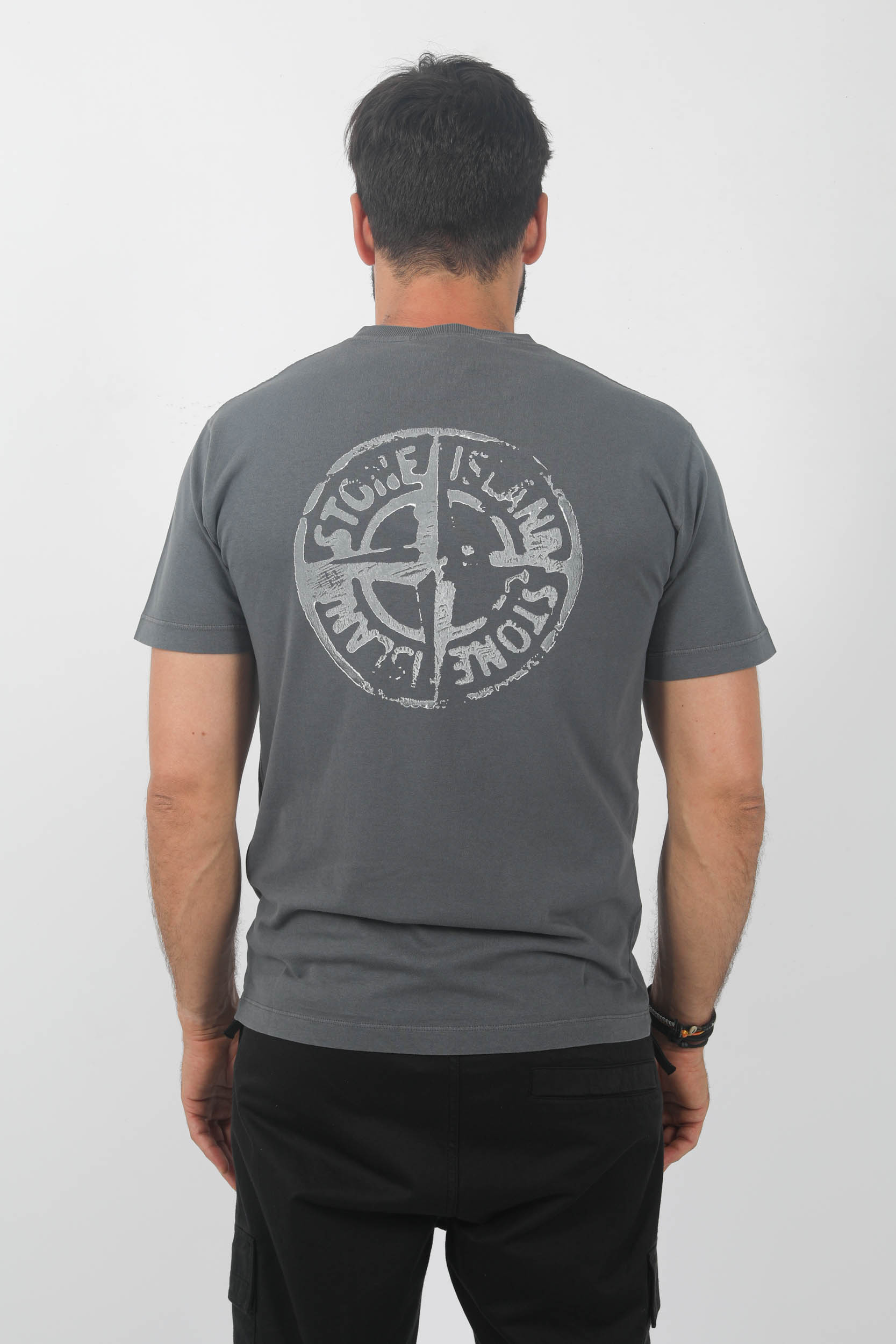 T-SHIRT STONE ISLAND ANTHRACITE LOGO DOS 79152NS82-V0062