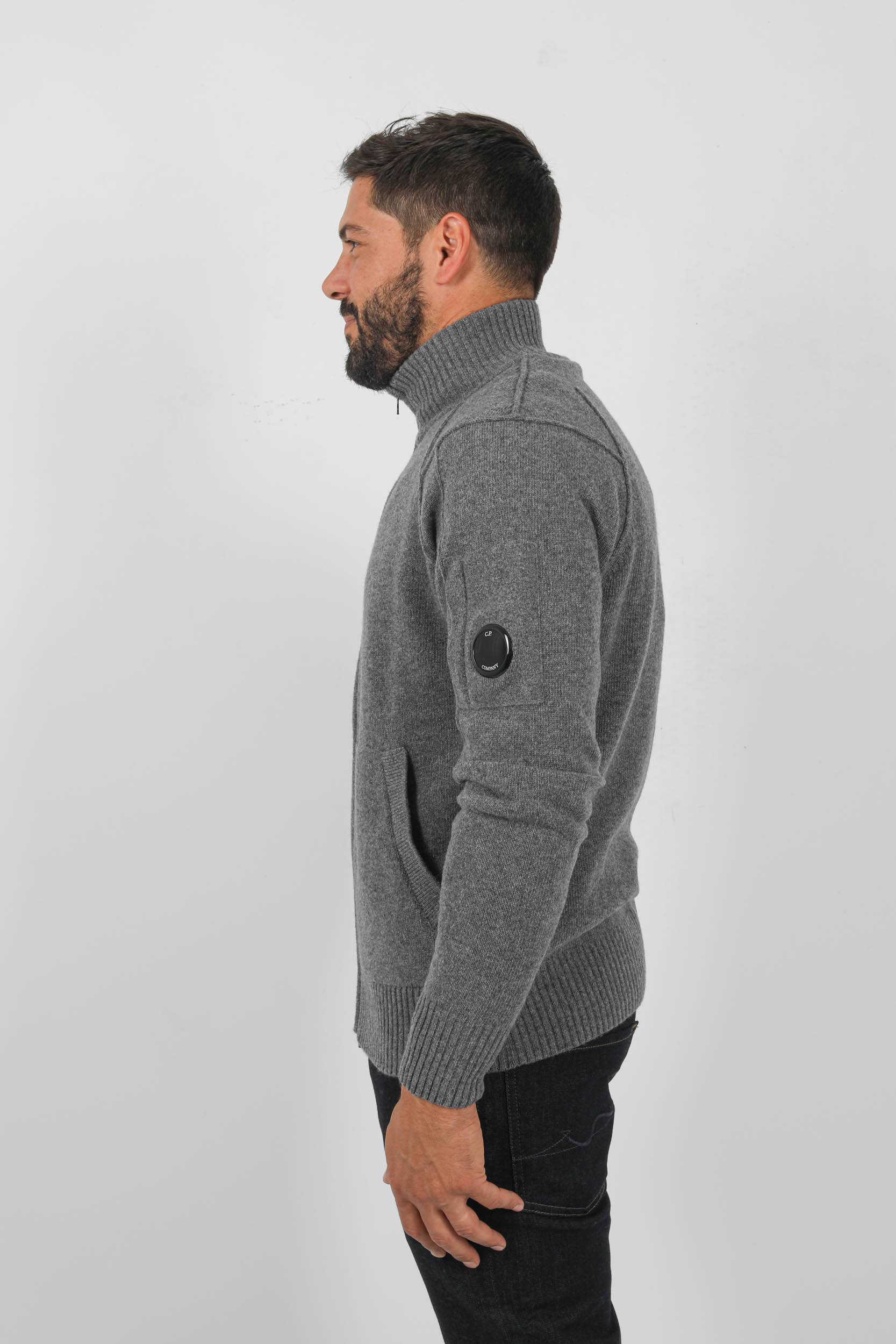 PULL C.P COMPANY ZIPPE LAINE GRIS N402A-925