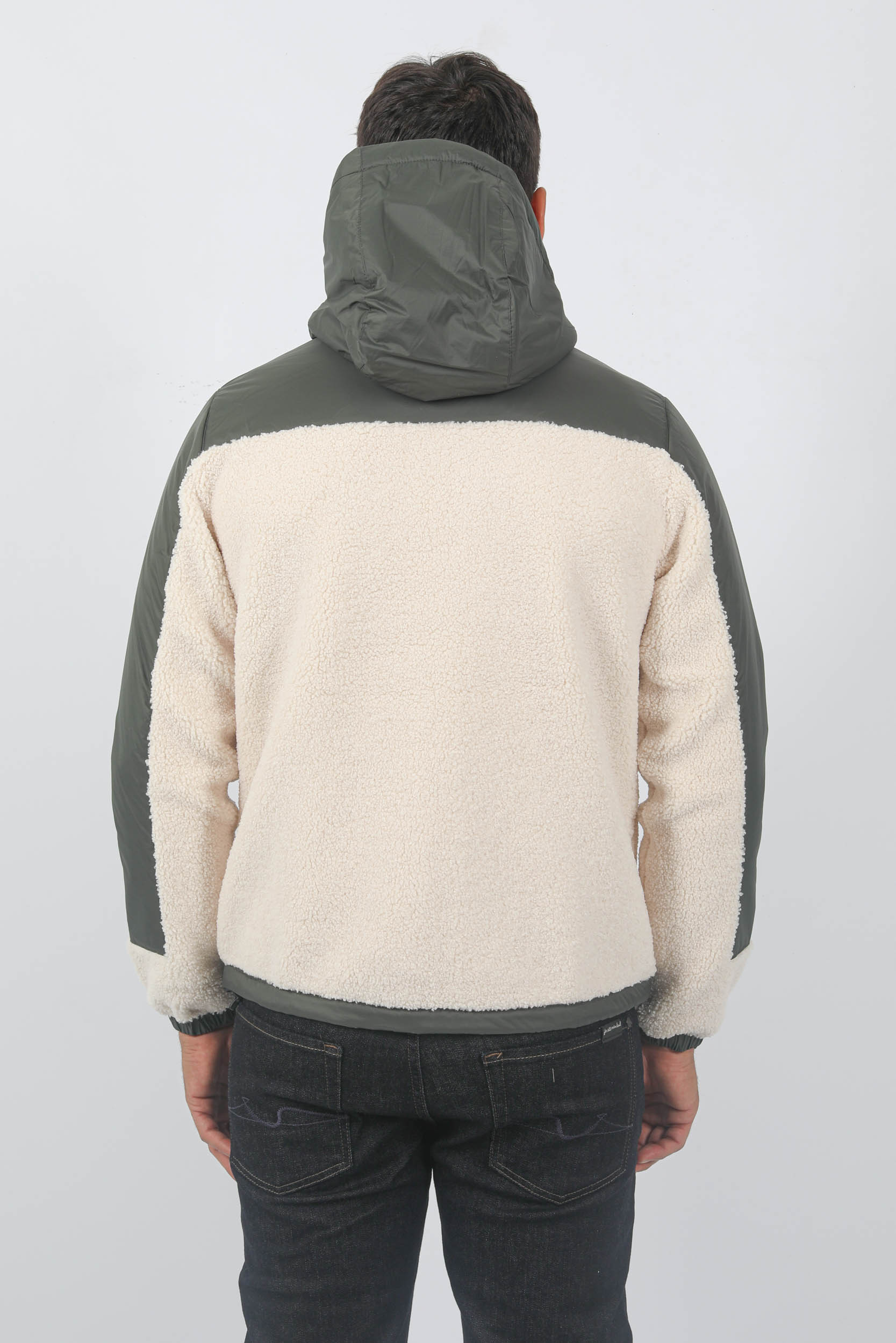 BLOUSON KWAY BI-MATIERE KAKI K21211-B0A