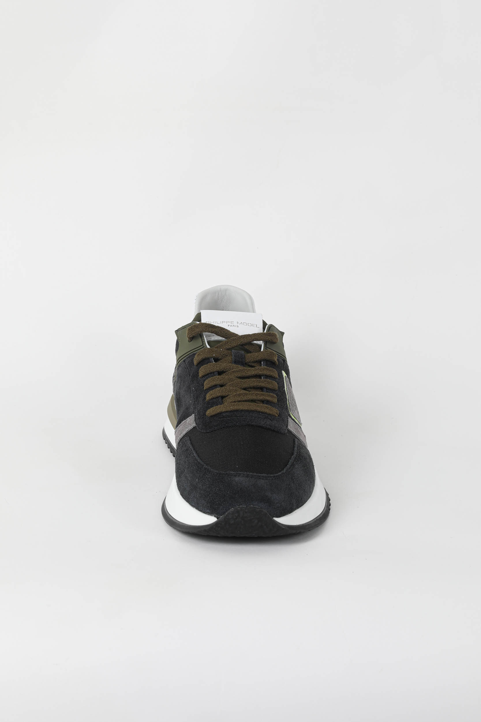 BASKETS PHILIPPE MODEL TROPEZ 2.1 NOIR/KAKI TYLU-RT01