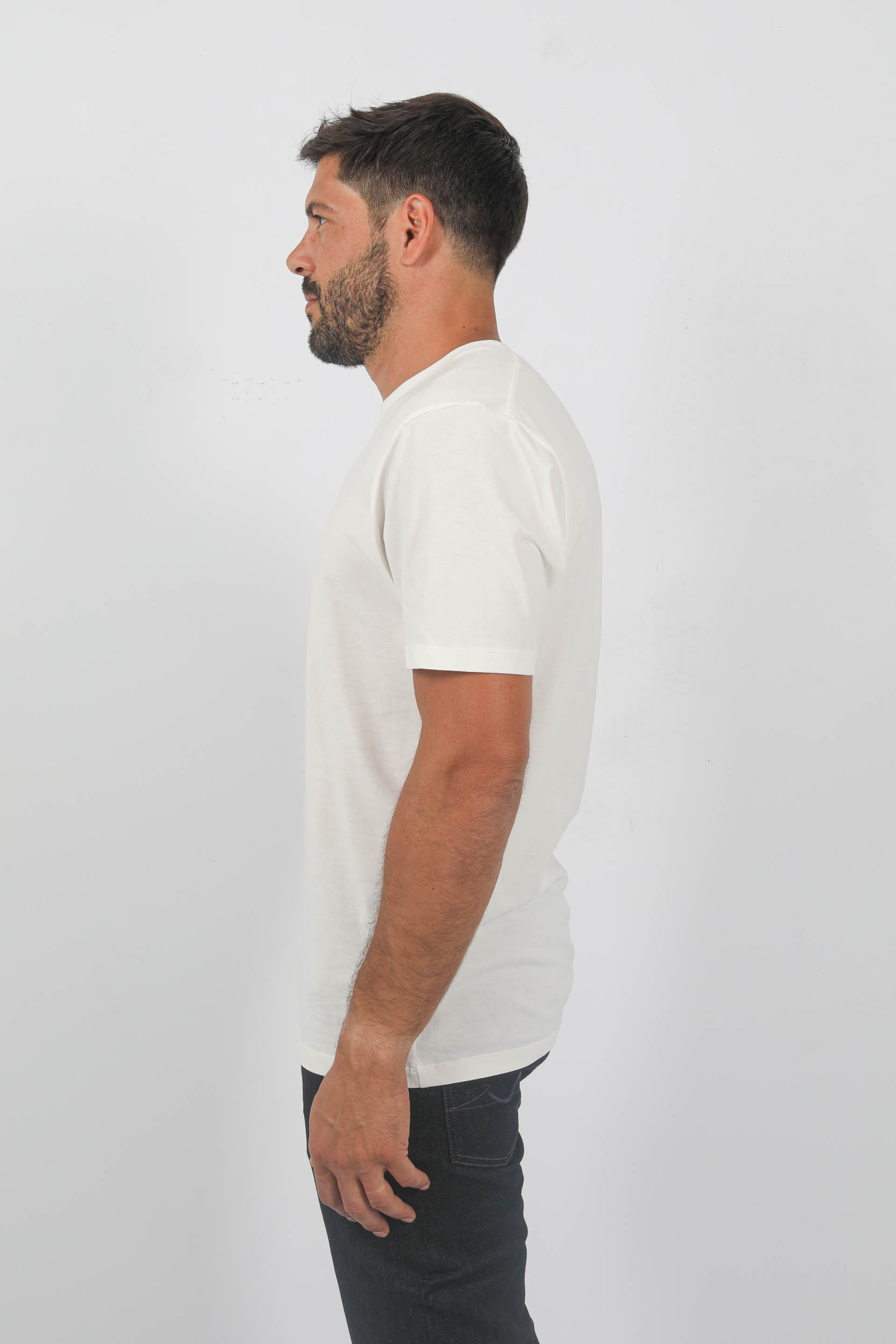 T-SHIRT C.P COMPANY LOGO CENTRAL BLANC S048A-103
