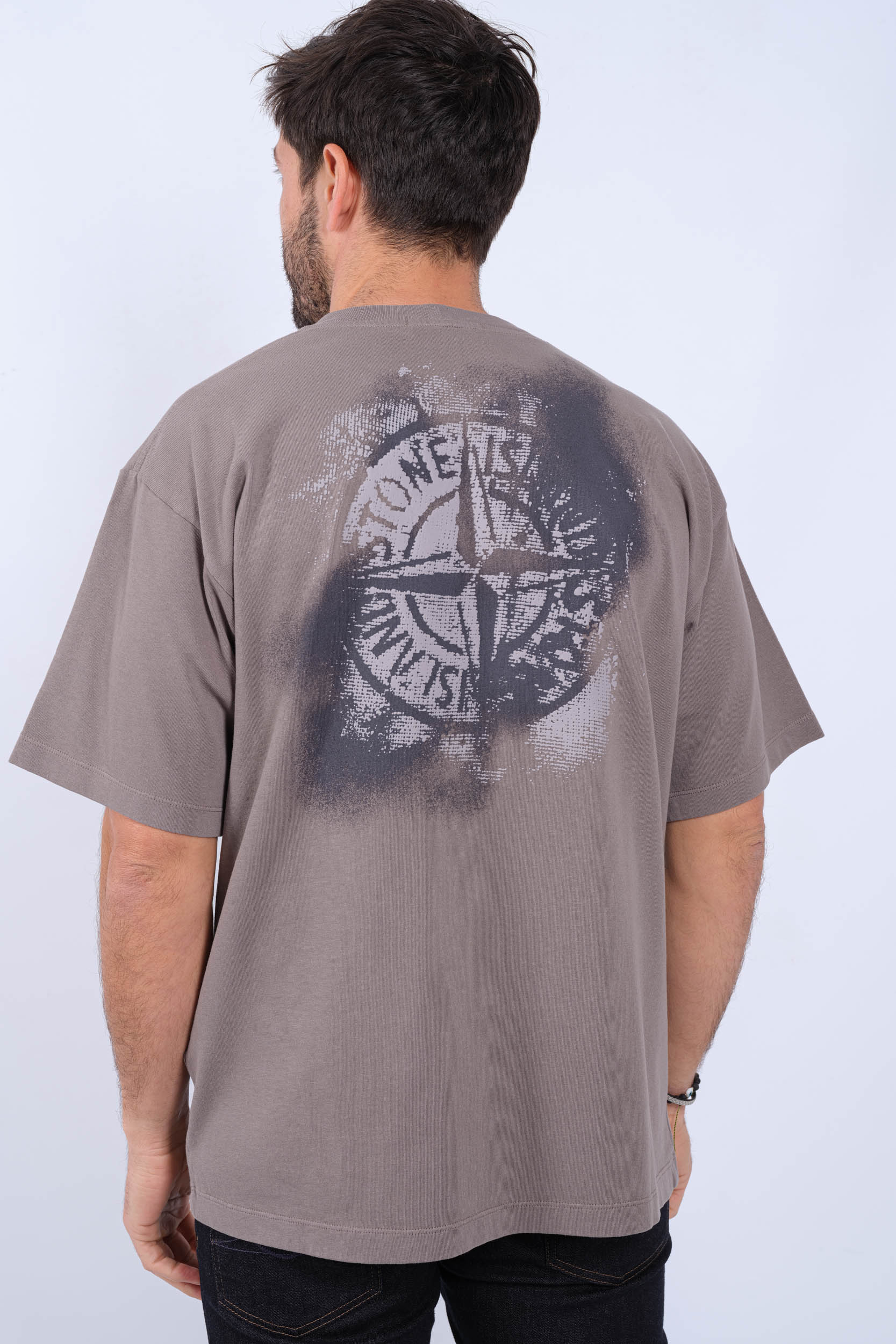TEE-SHIRT STONE ISLAND TAUPE 80152RCE6-V0092