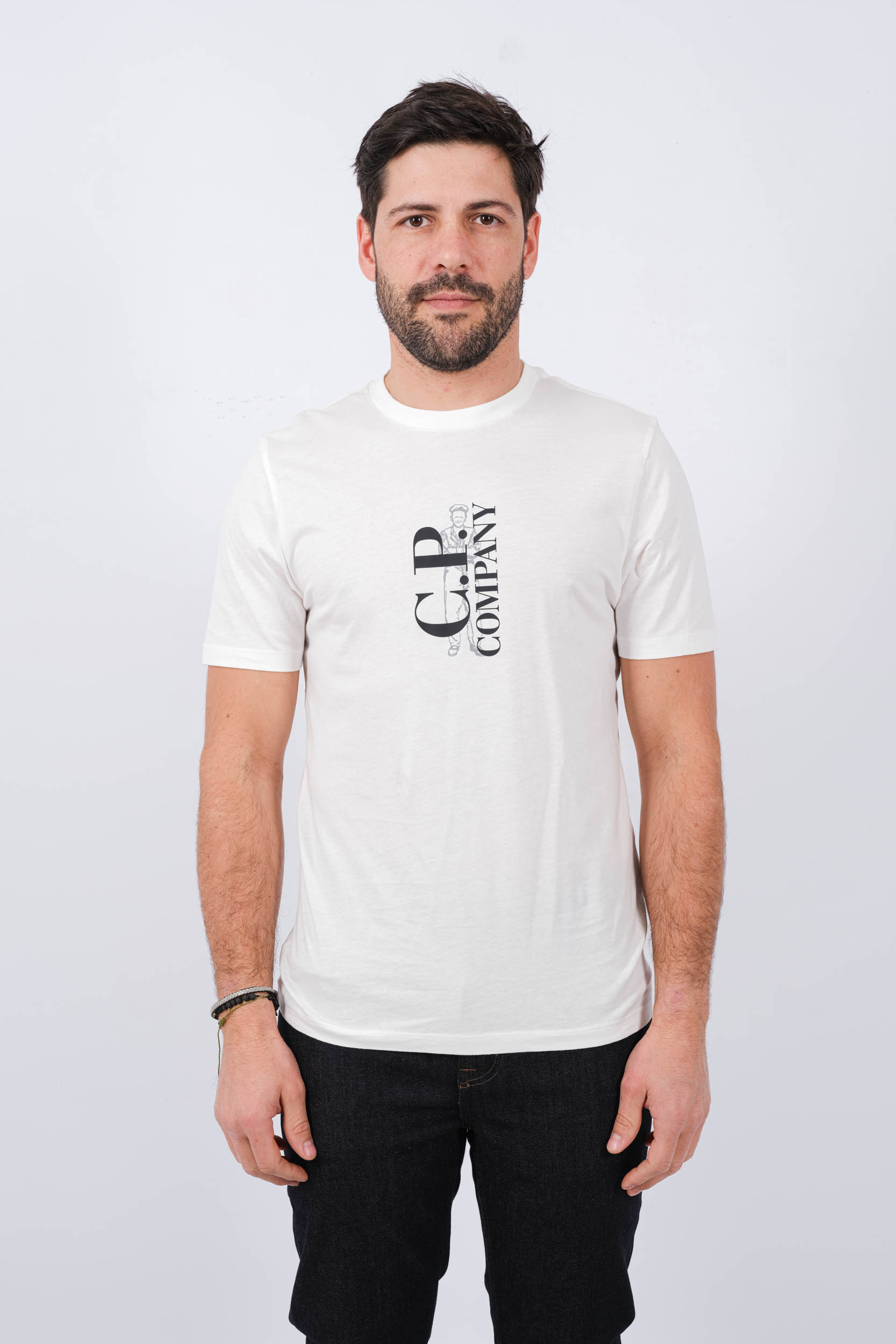 TEE-SHIRT CP COMPANY BLANC S139A-103
