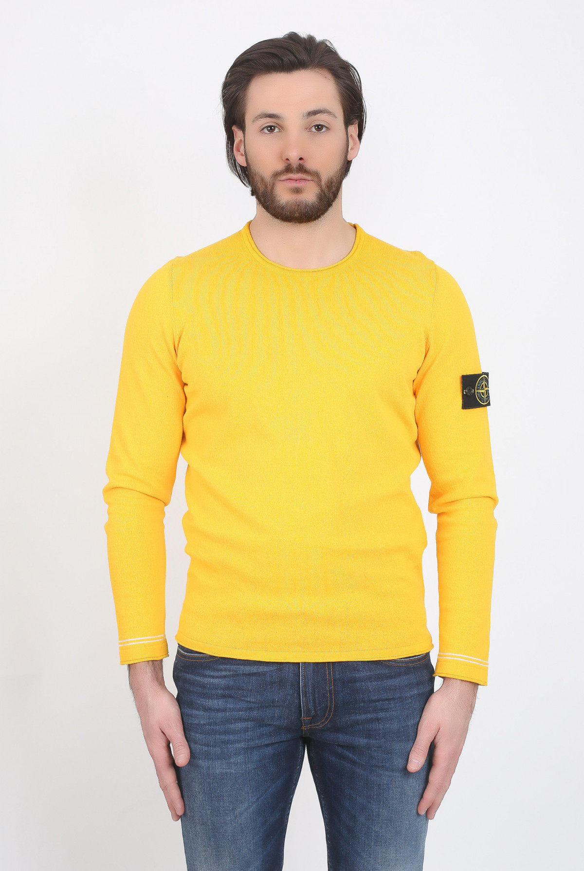 Sweat stone island jaune clearance