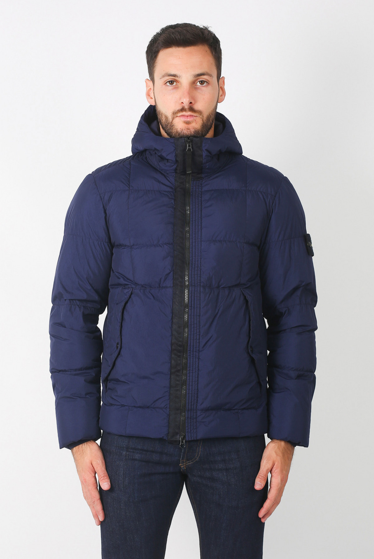 DOUDOUNE STONE ISLAND GARMENT DYED CRINKLE REPS NY DOWN MARINE
