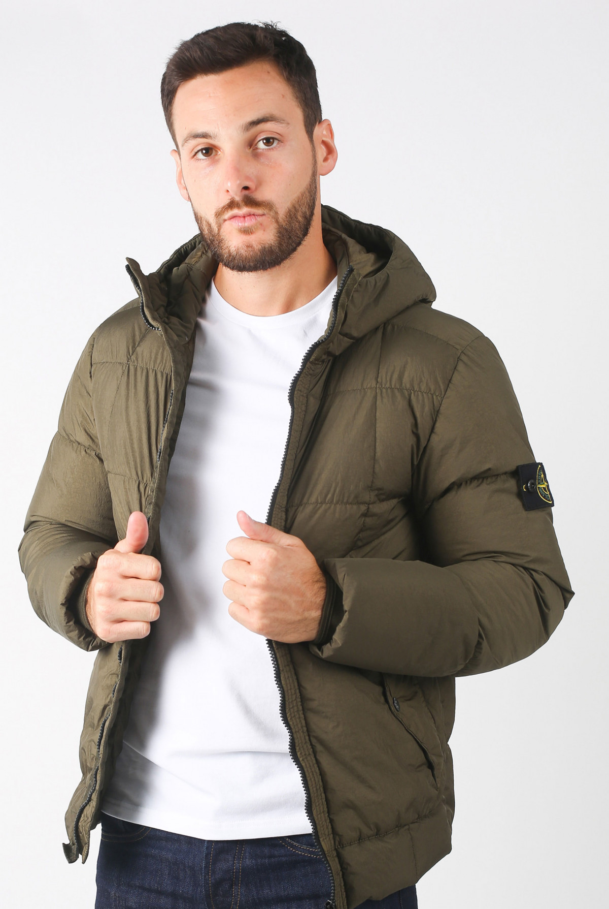 Garment dyed crinkle reps sale ny down stone island