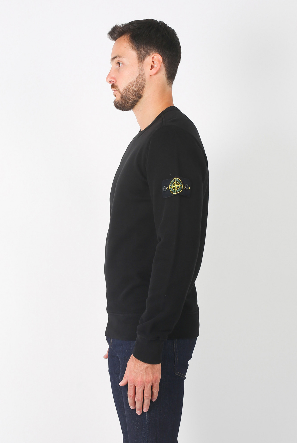 SWEAT STONE ISLAND NOIR 691562720 V0029