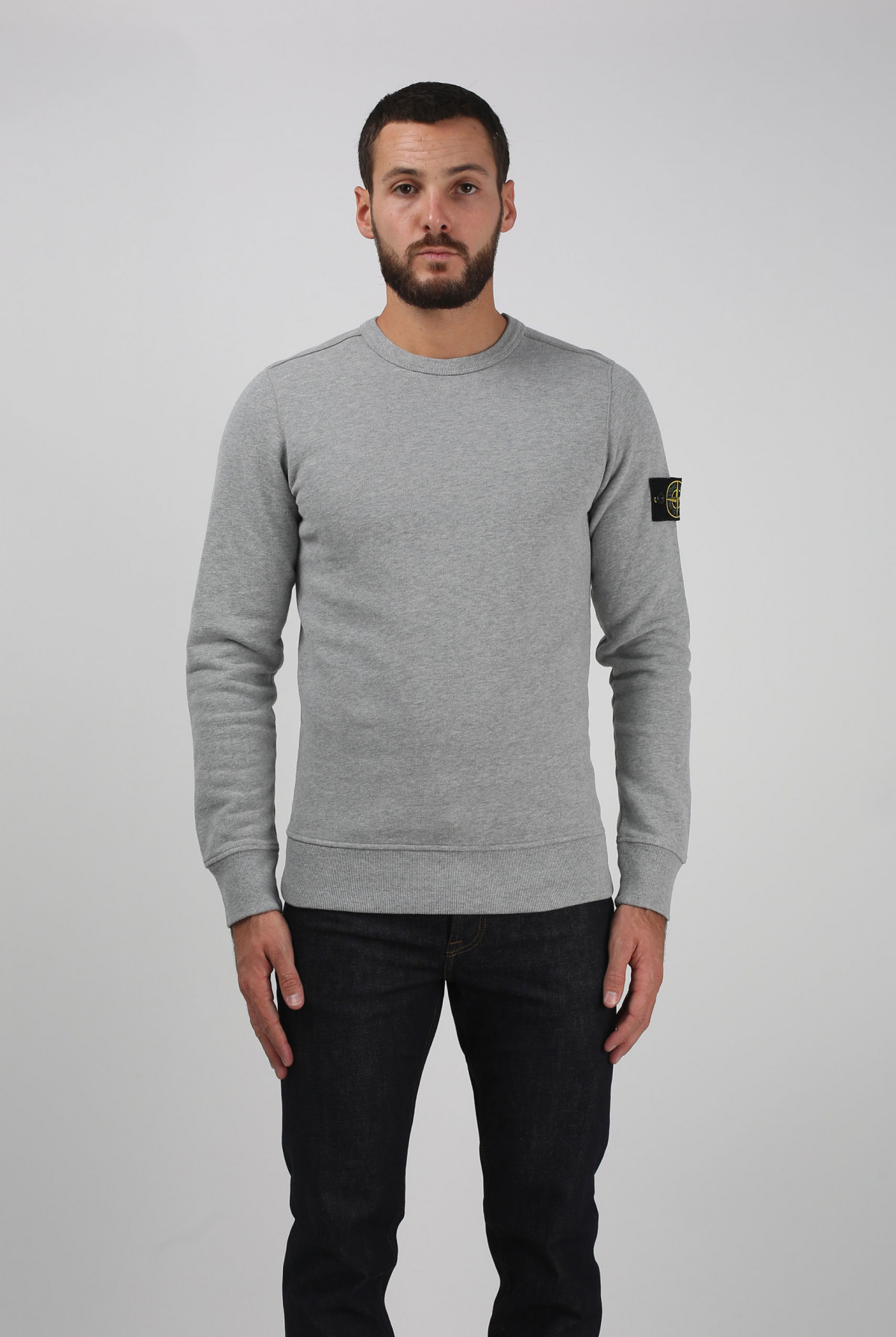 SWEAT STONE ISLAND GRIS 691562720 V1064