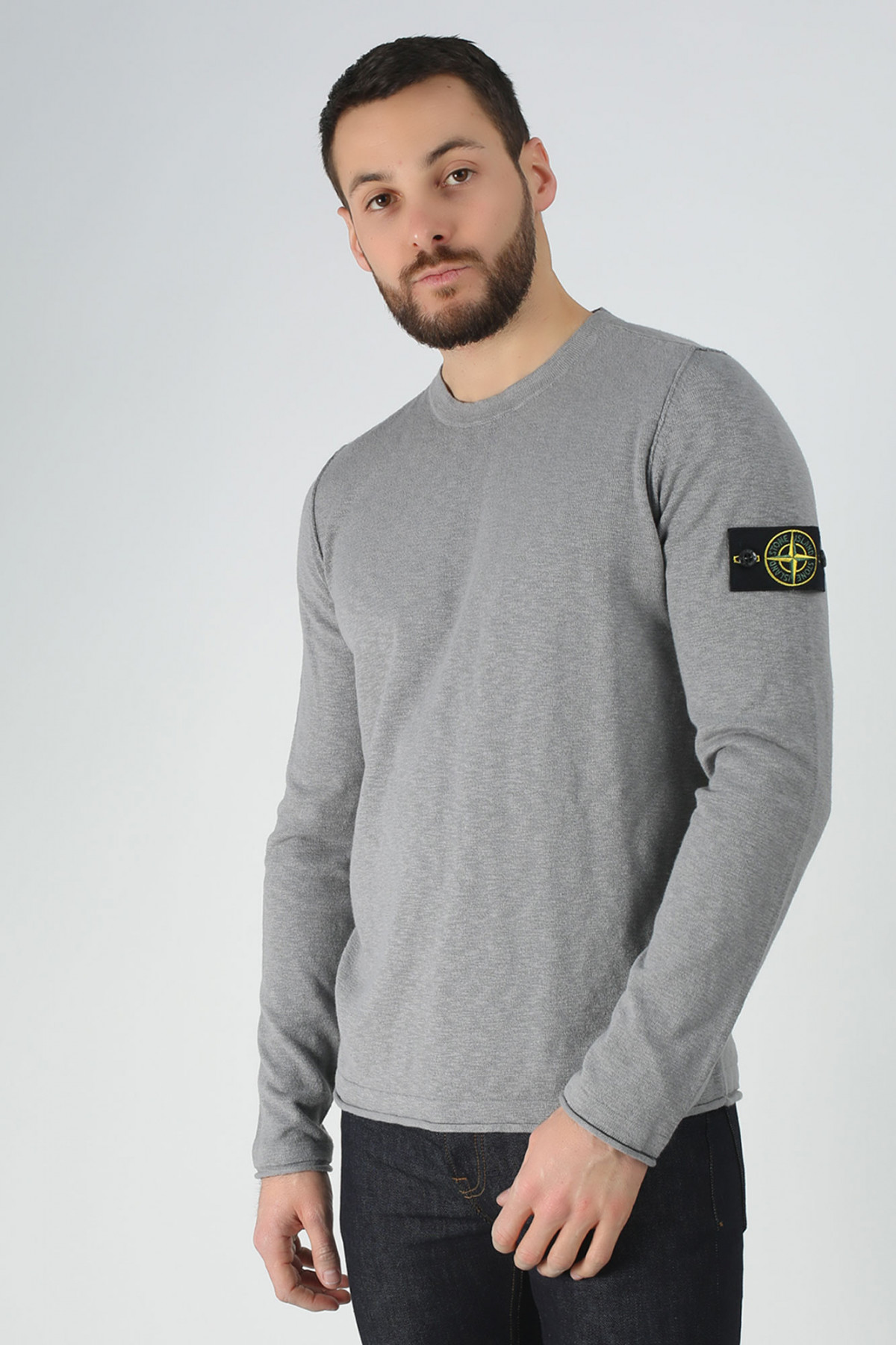 Pull gris stone island Clearance