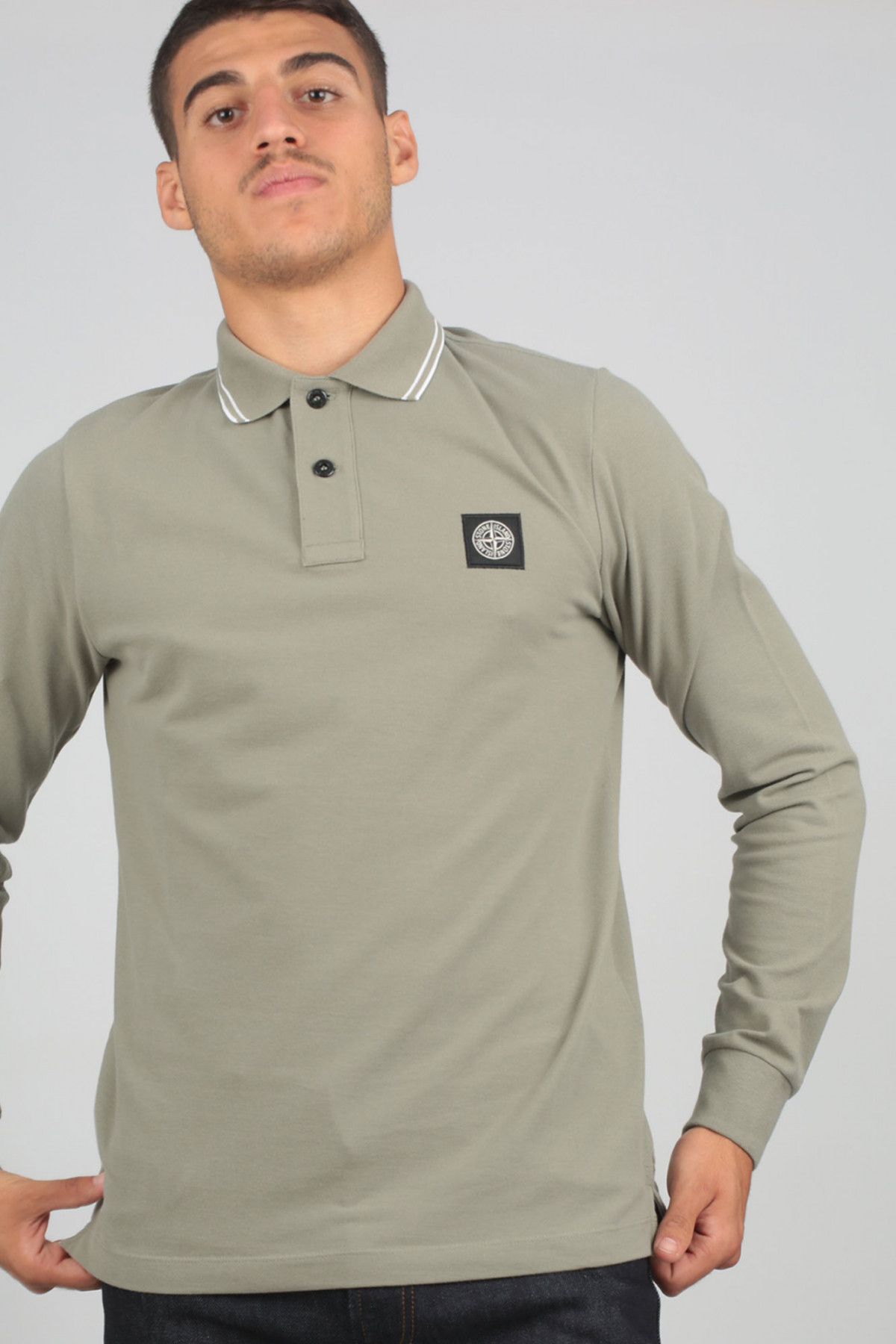POLO STONE ISLAND VERT OLIVE 71152SS18 V0068