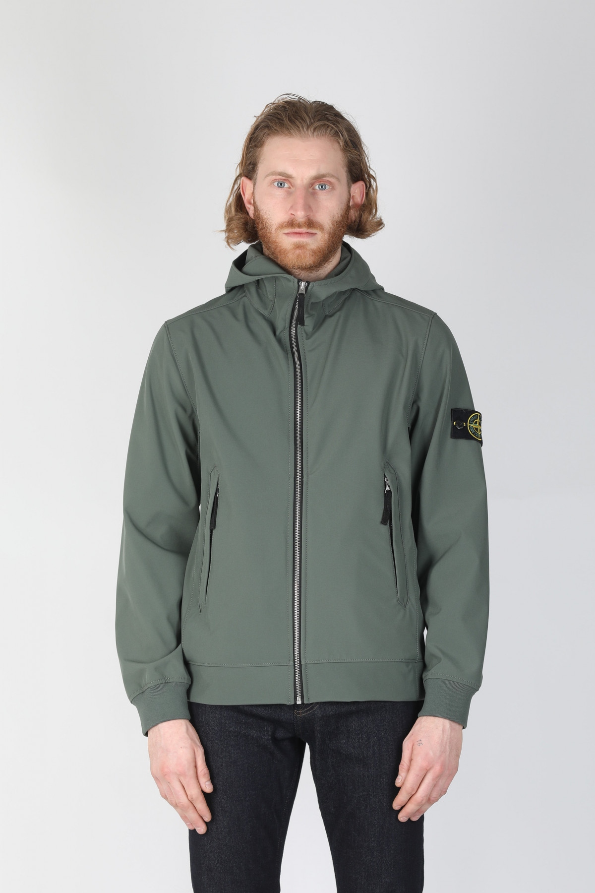 BLOUSON STONE ISLAND KAKI LIGHT SOFT SHELL R 721540927 V0058