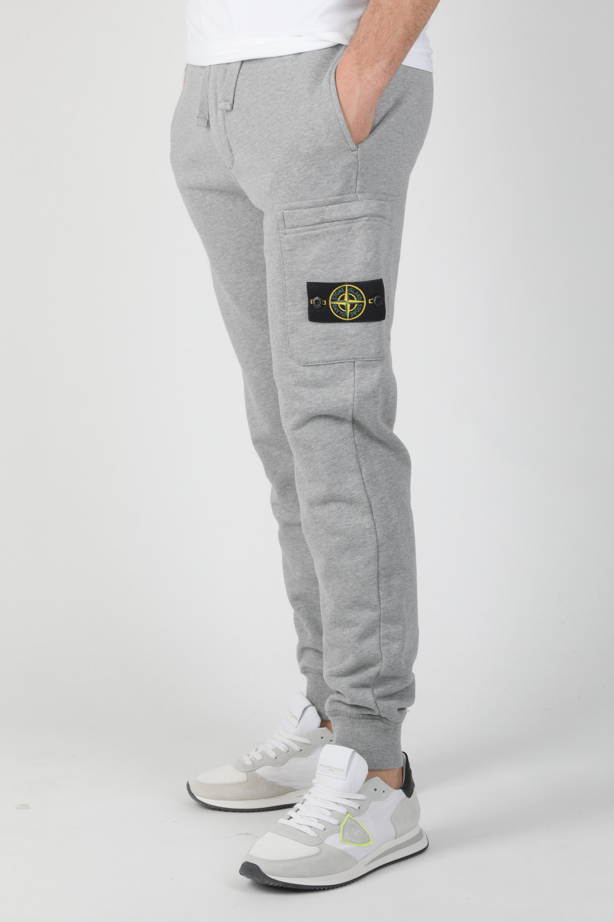 Jogging stone island gris clearance