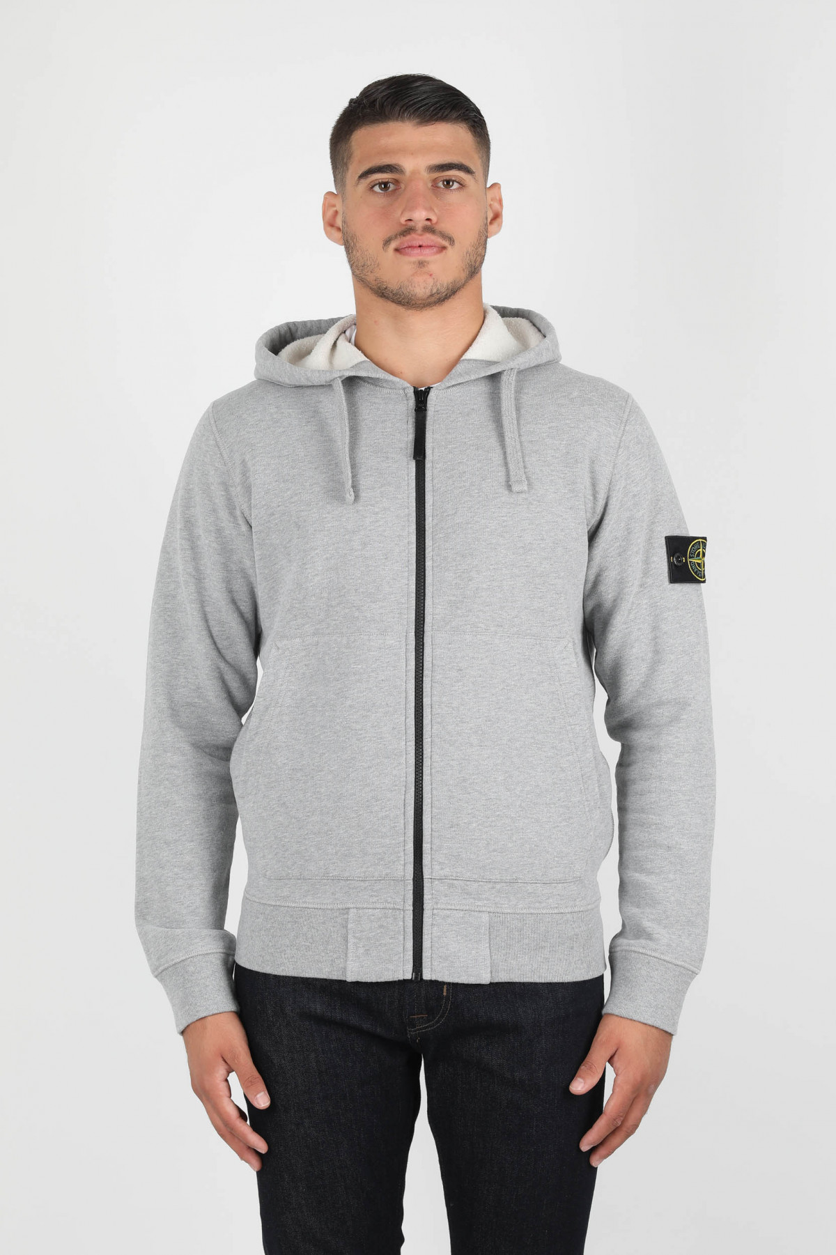 Gilet stone island gris clearance