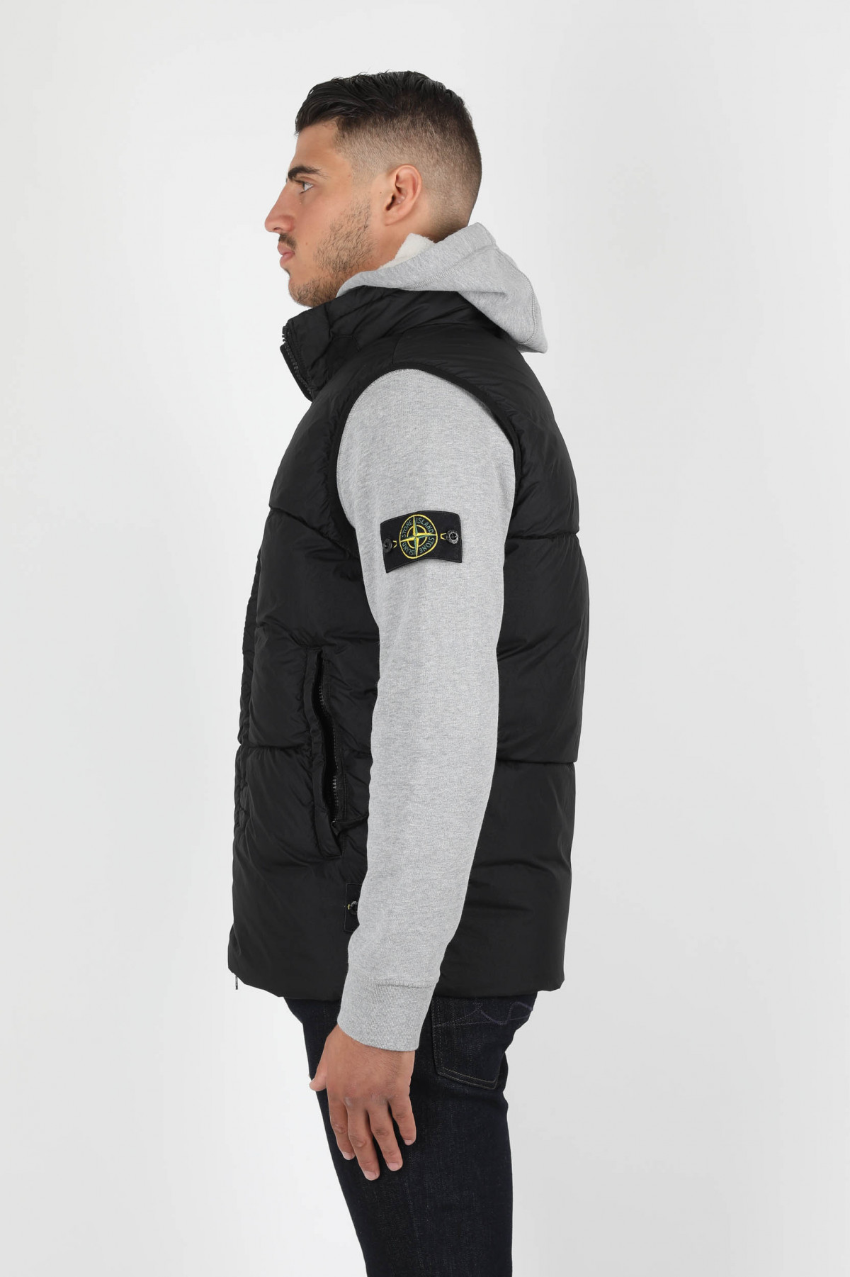 doudoune sans manche stone island noir