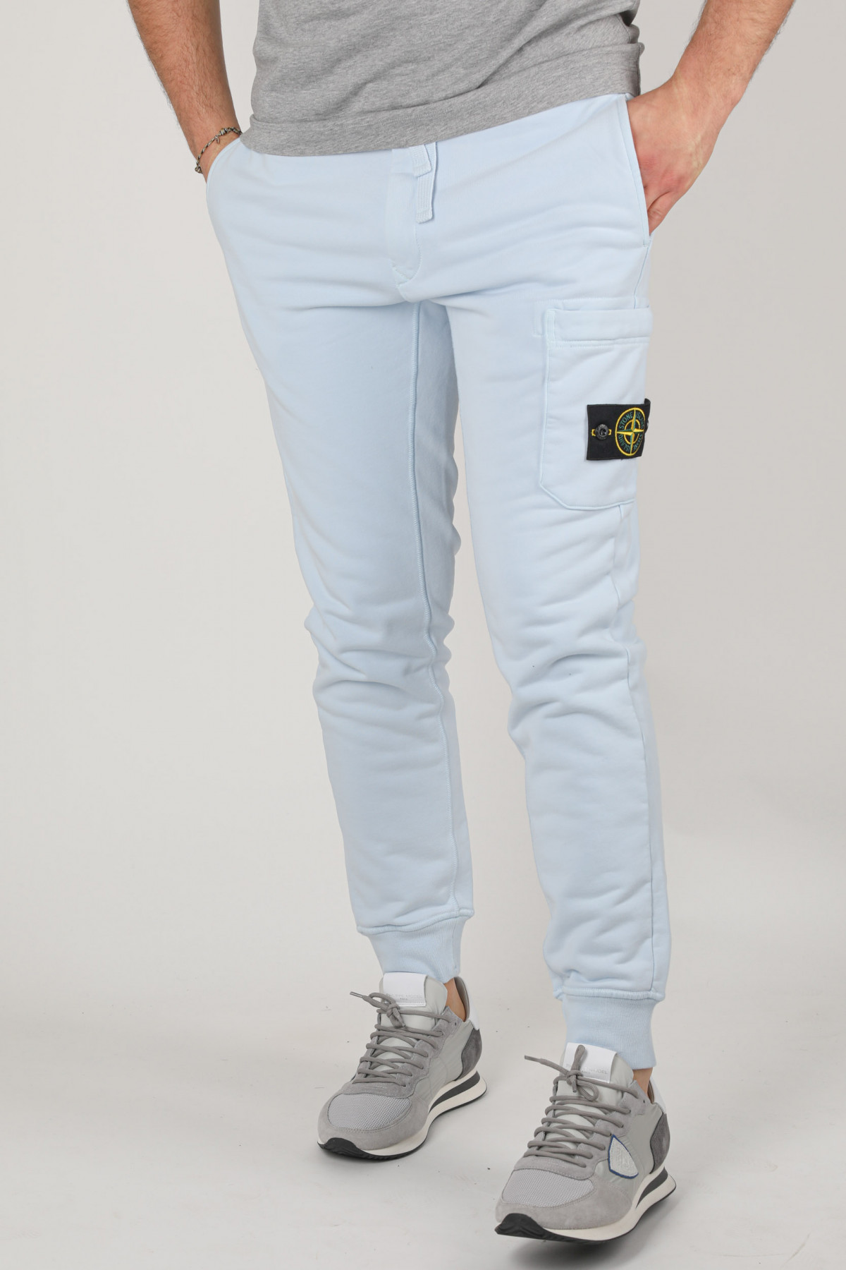 PANTALON DE JOGGING STONE ISLAND BLEU CIEL 741564551 V0041