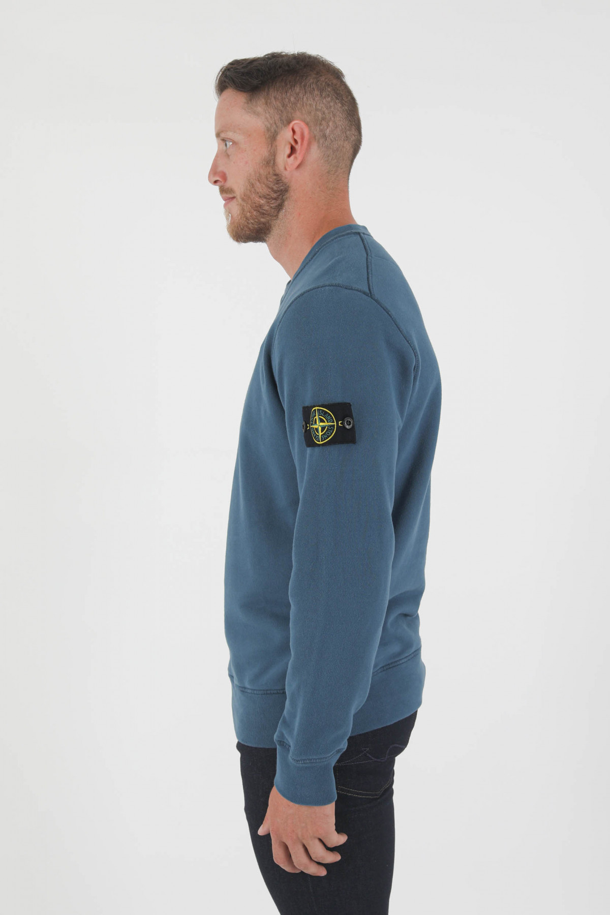 Sweat stone island discount bleu