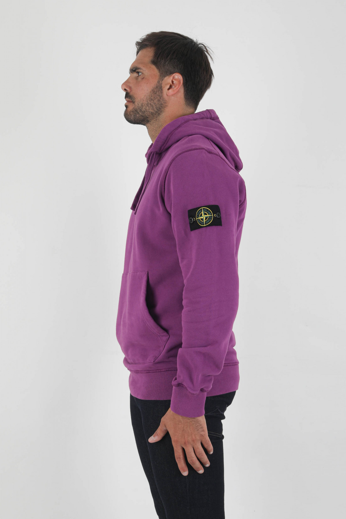 Stone island hoodie outlet magenta