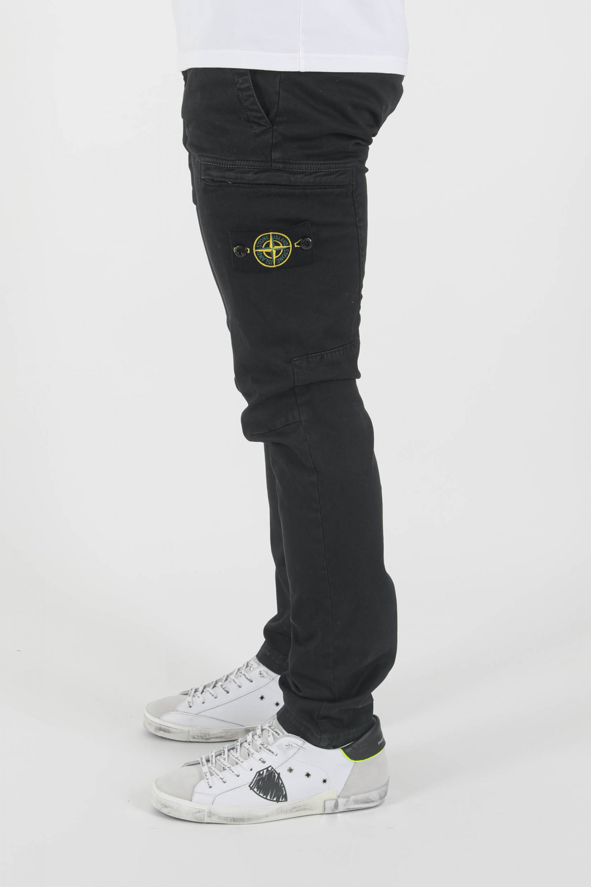 Pantalon cargo stone island noir deals