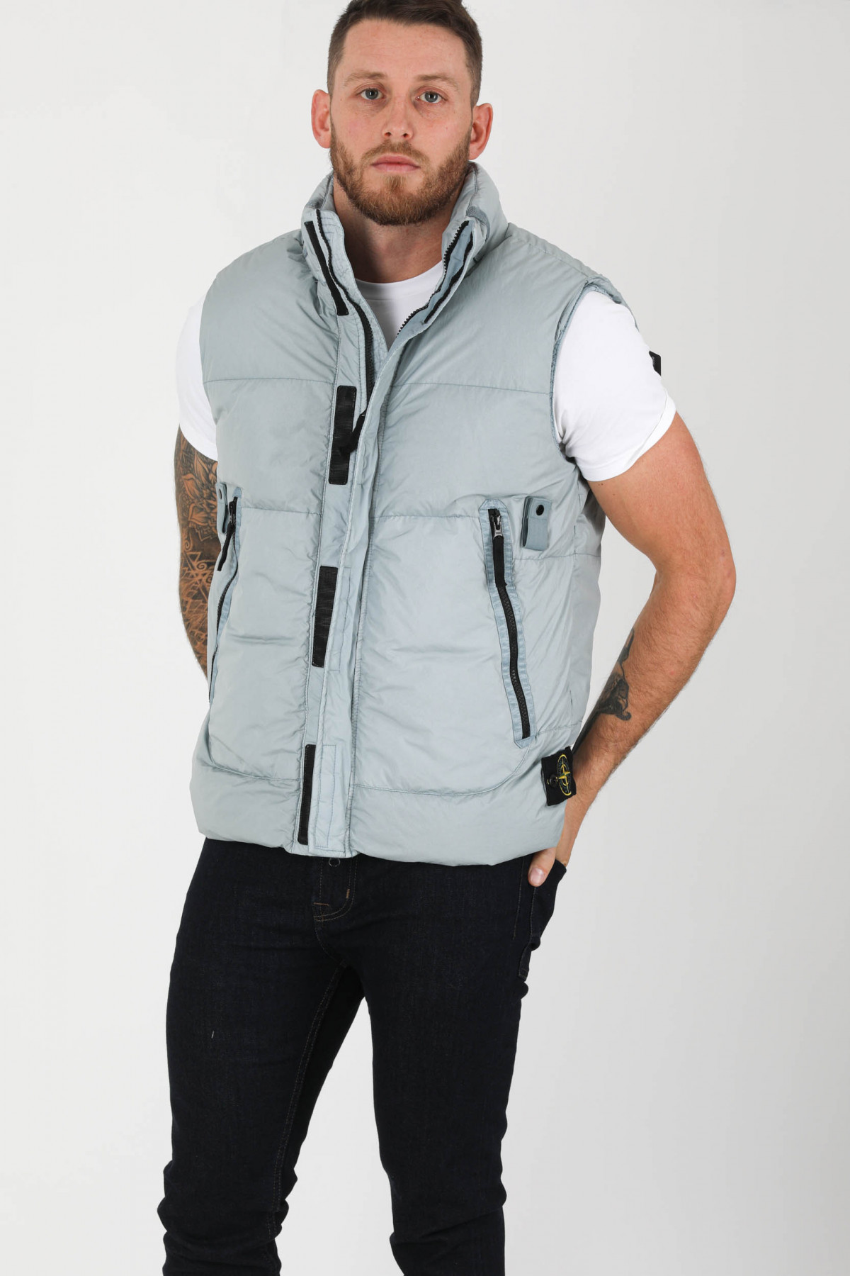 Doudoune sans manche stone island bleu sales
