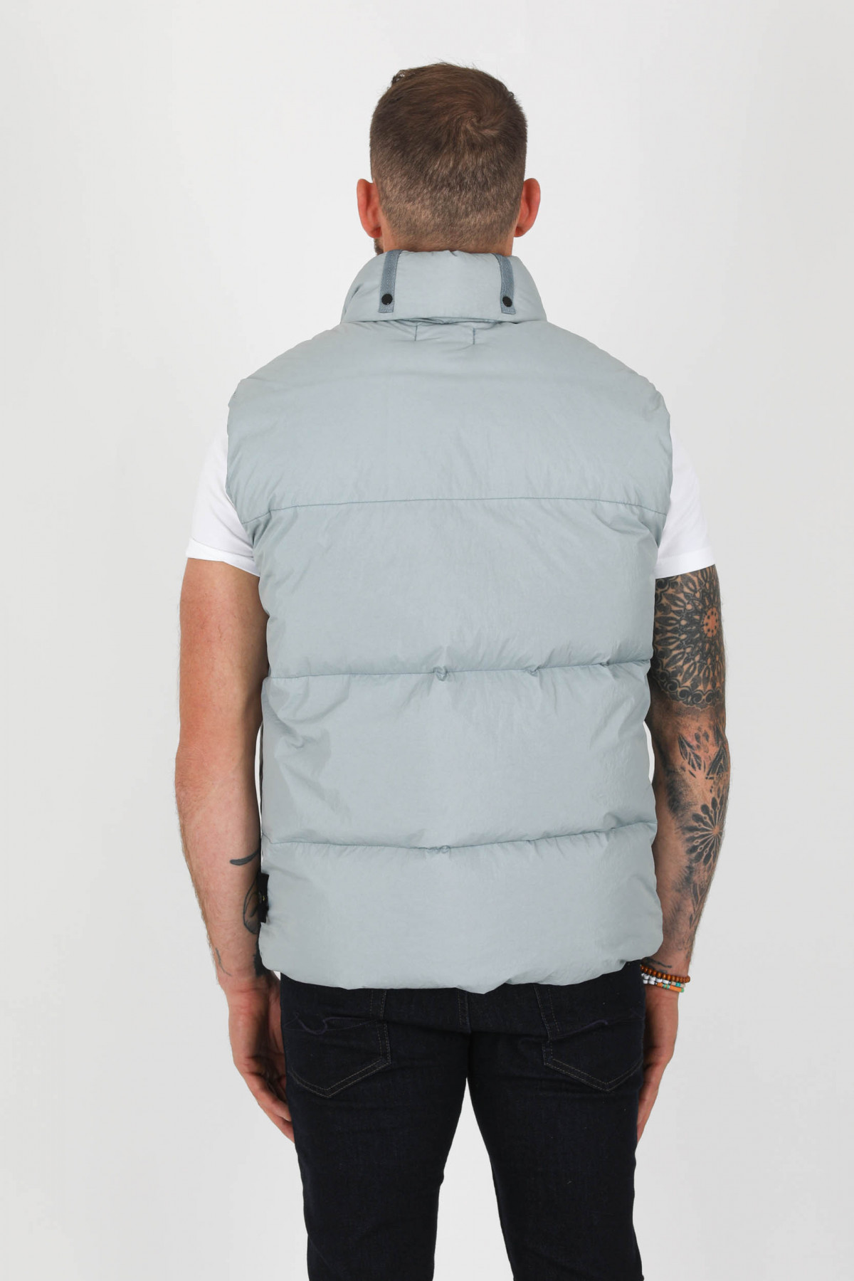 DOUDOUNE SANS MANCHES STONE ISLAND GRIS PERLE 7515G0123 V0061