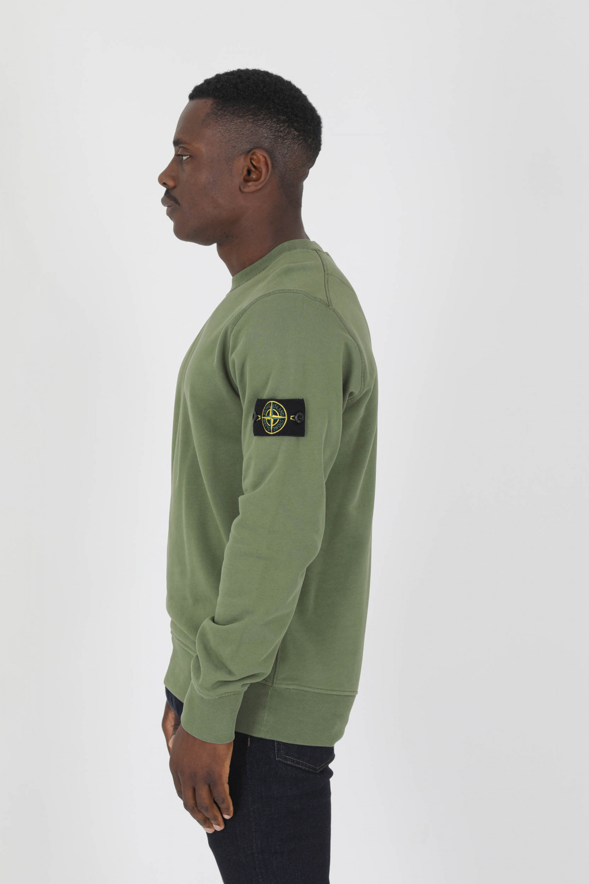 SWEAT STONE ISLAND KAKI 761563051 V0058