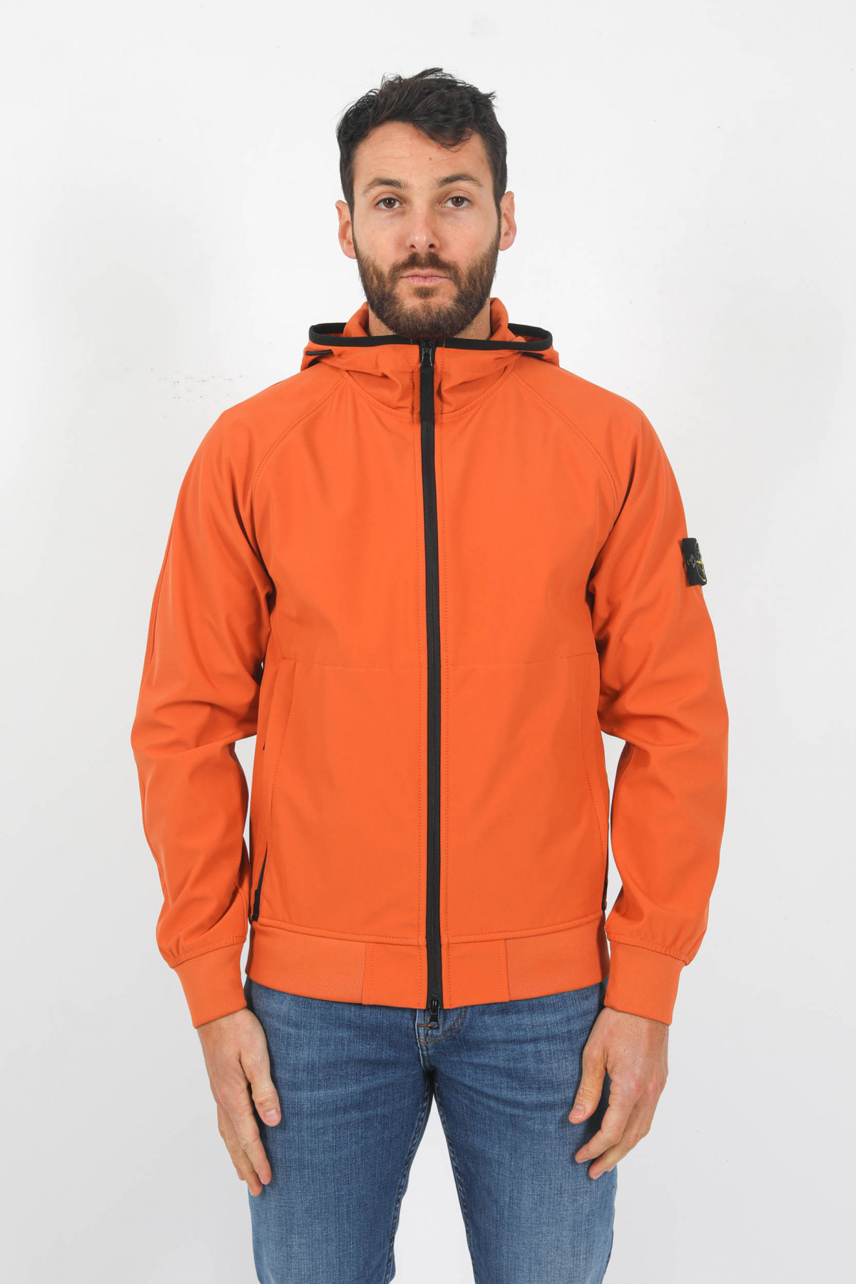 Stone island sales soft shell orange