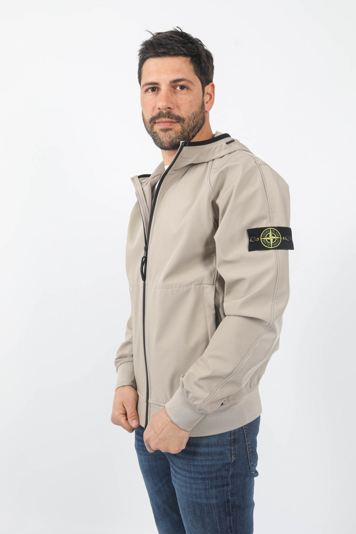 Stone island soft shell beige deals