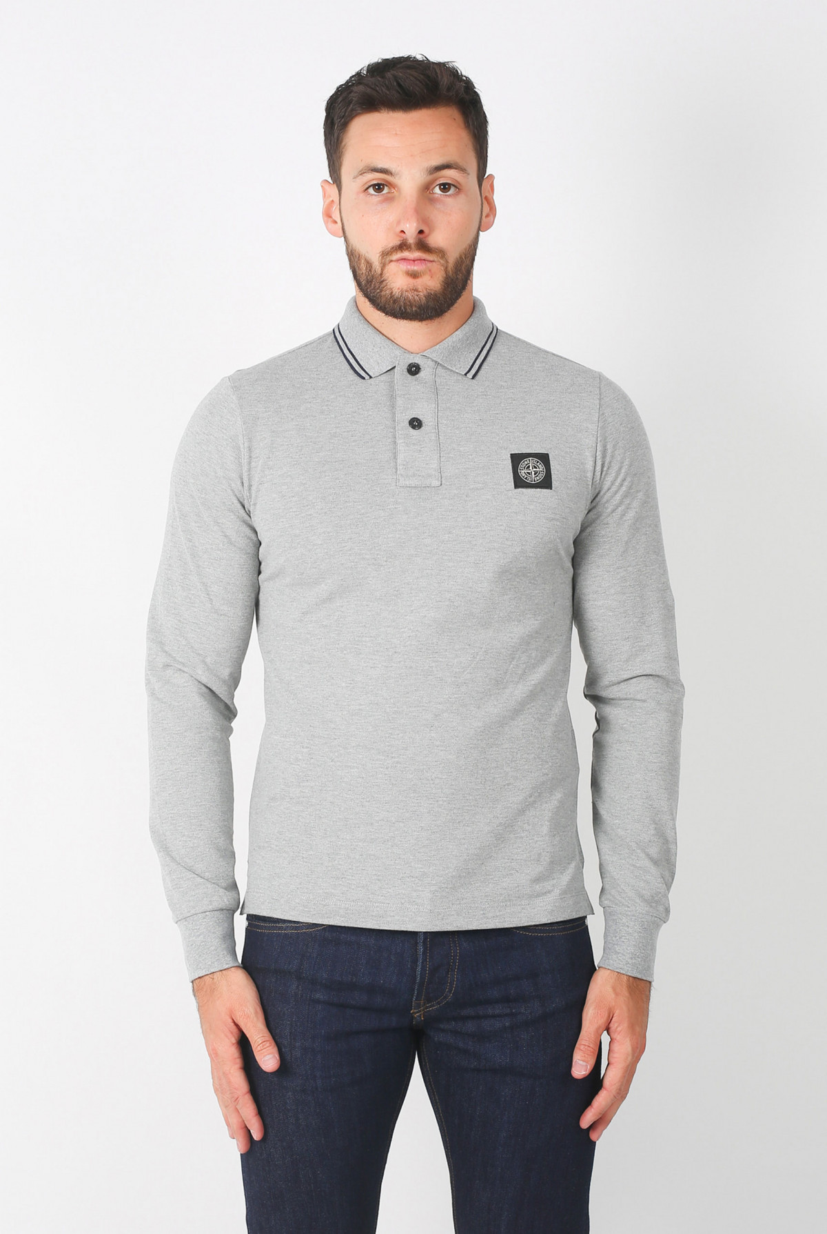 POLO STONE ISLAND GRIS 69152SS18V1064