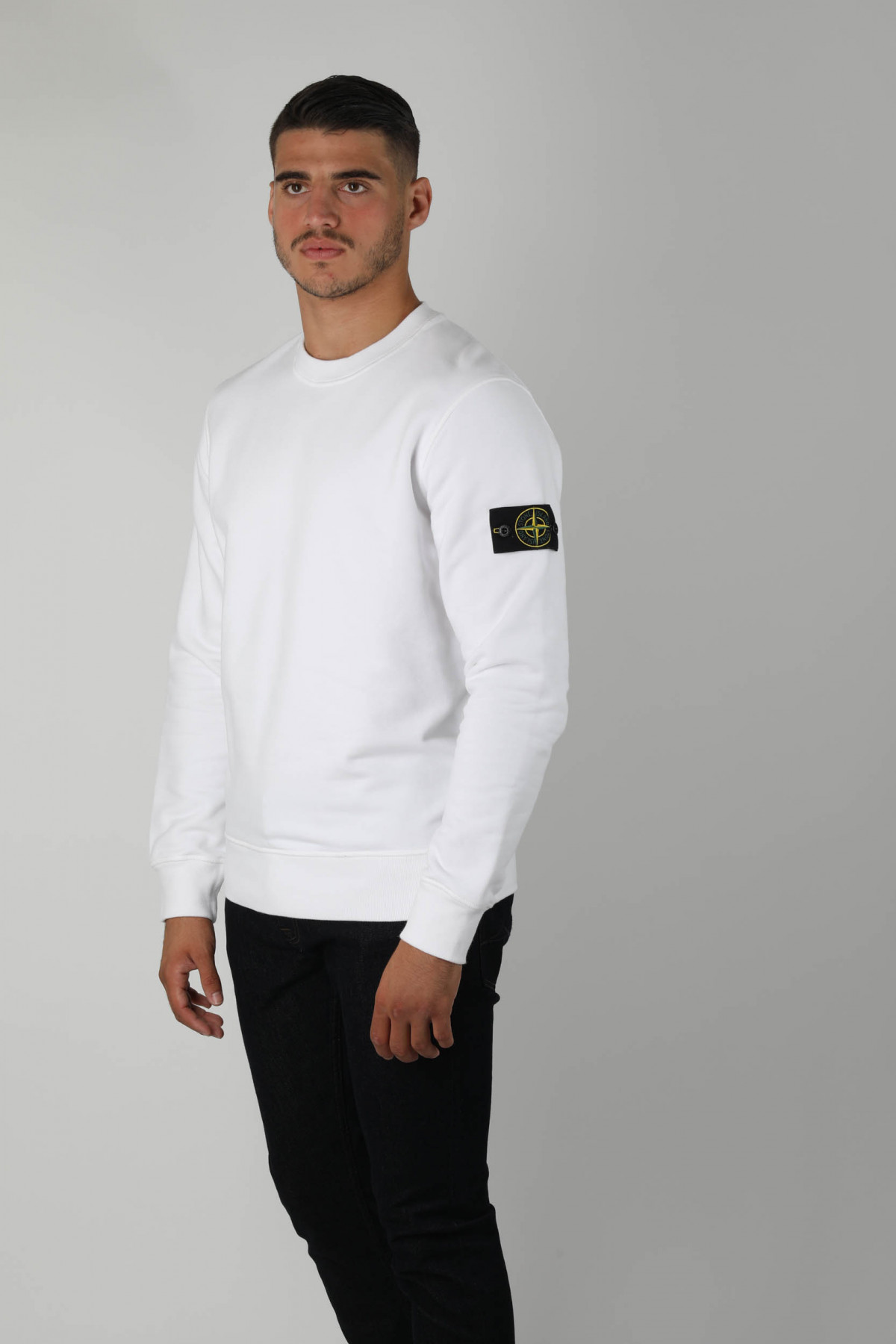 SWEATSHIRT STONE ISLAND BLANC 731563020V0001