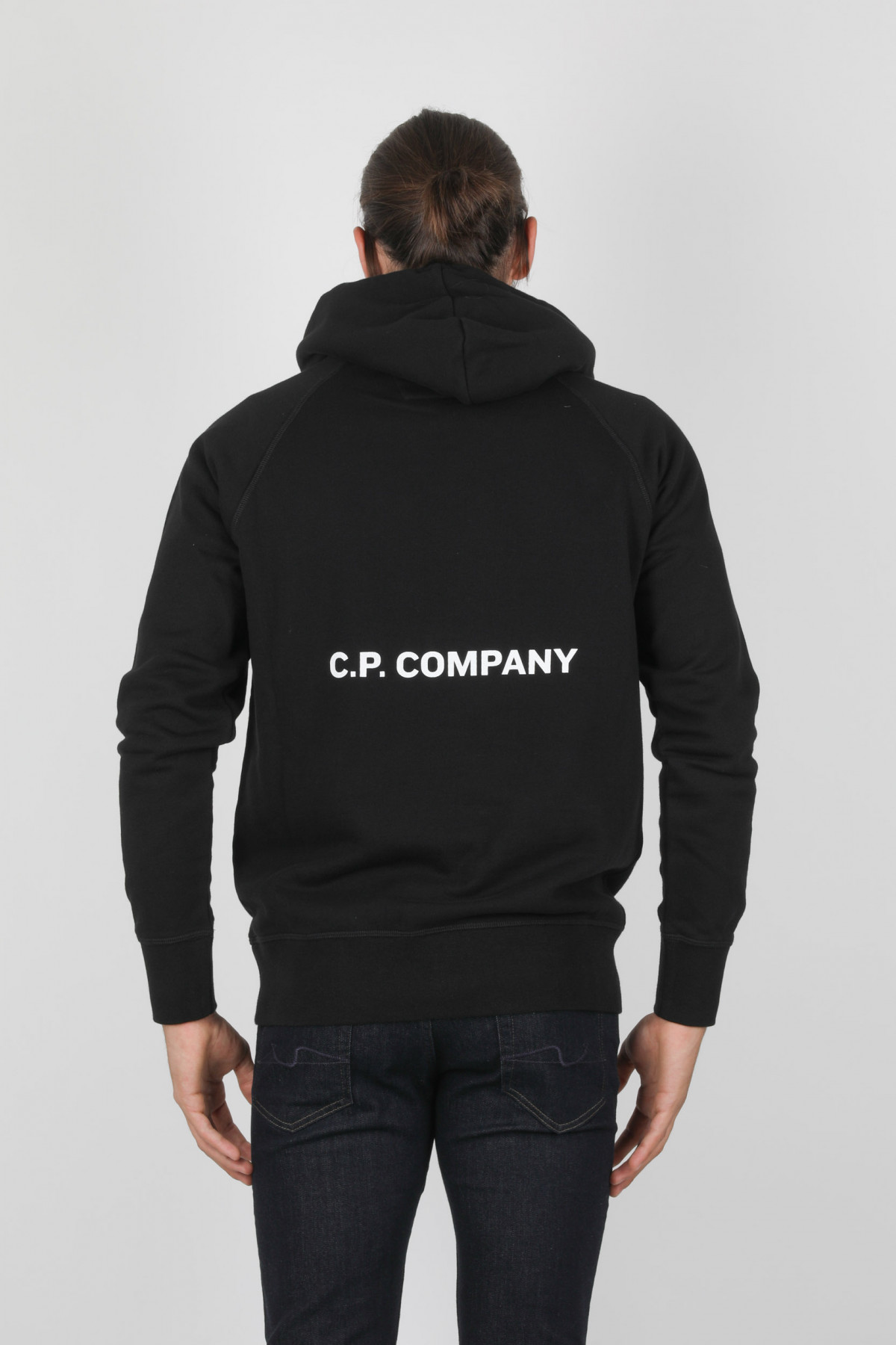 SWEAT A CAPUCHE C.P. COMPANY NOIR S3071999