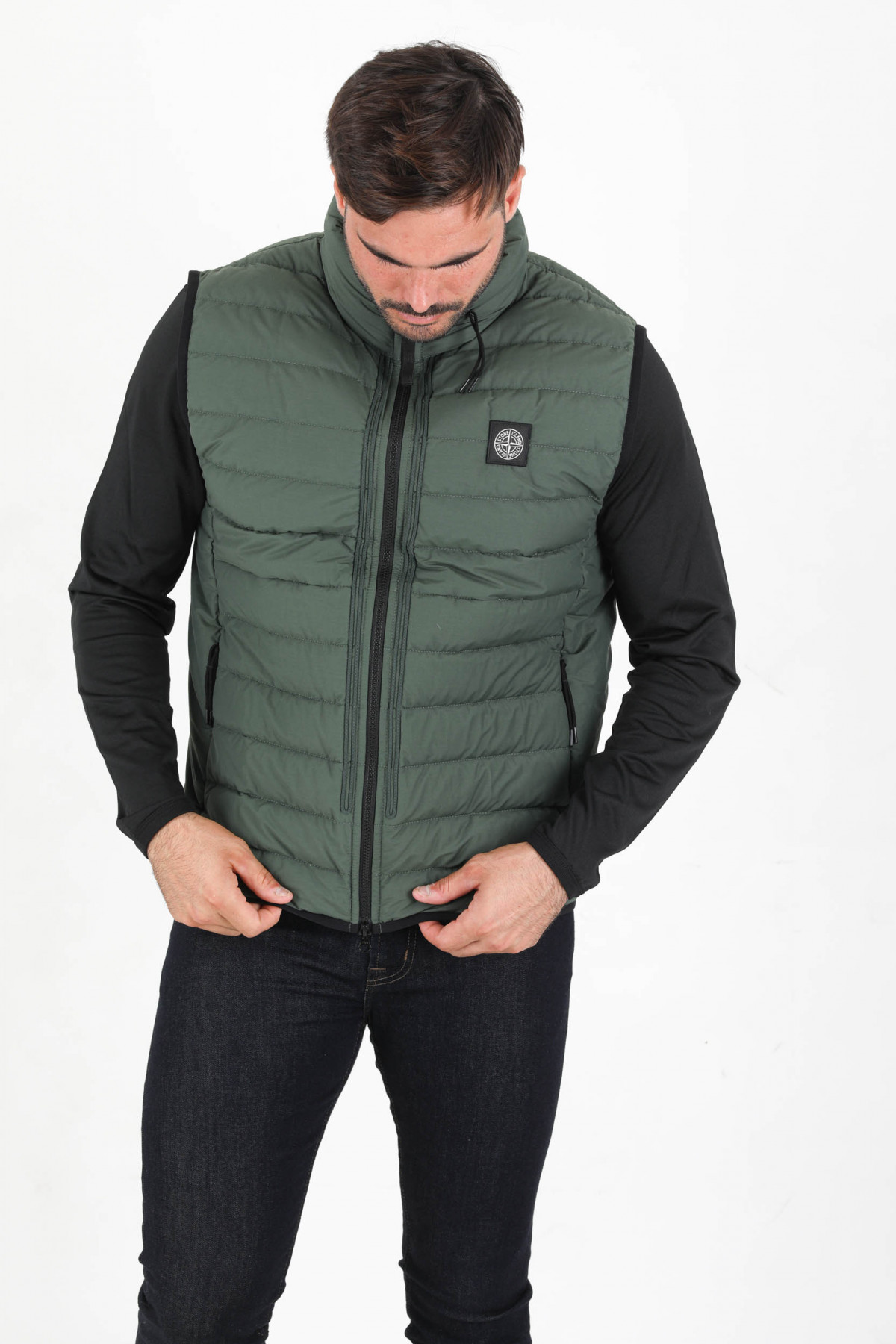 DOUDOUNE SANS MANCHES STONE ISLAND KAKI 7515G0725V0055