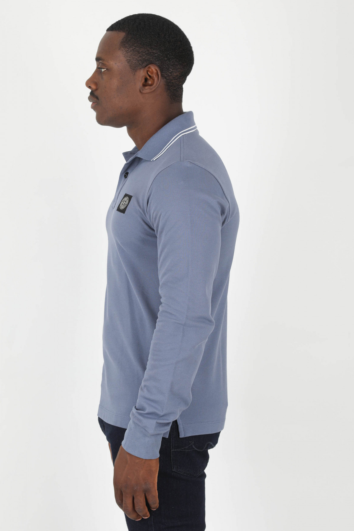 POLO MANCHES LONGUES STONE ISLAND BLEU DE PRUSSE 77152SS18V0024