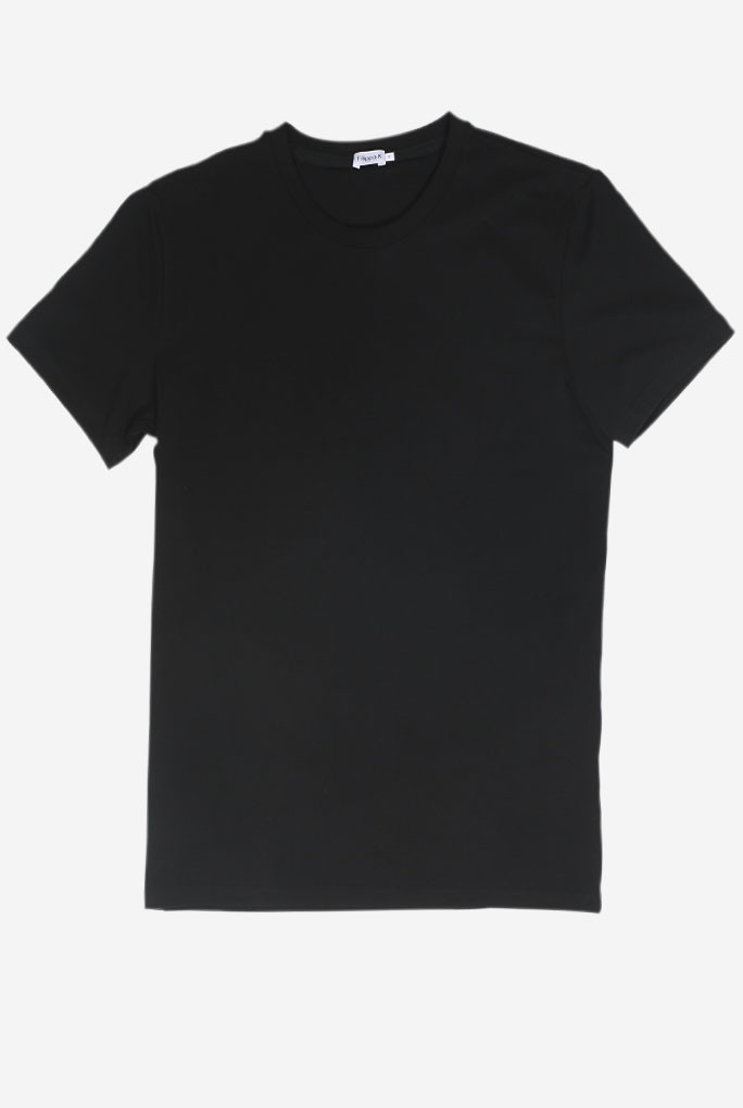 T-SHIRT COL ROND NOIR FILIPPA K M. SOFT LYCRA 10704-1433