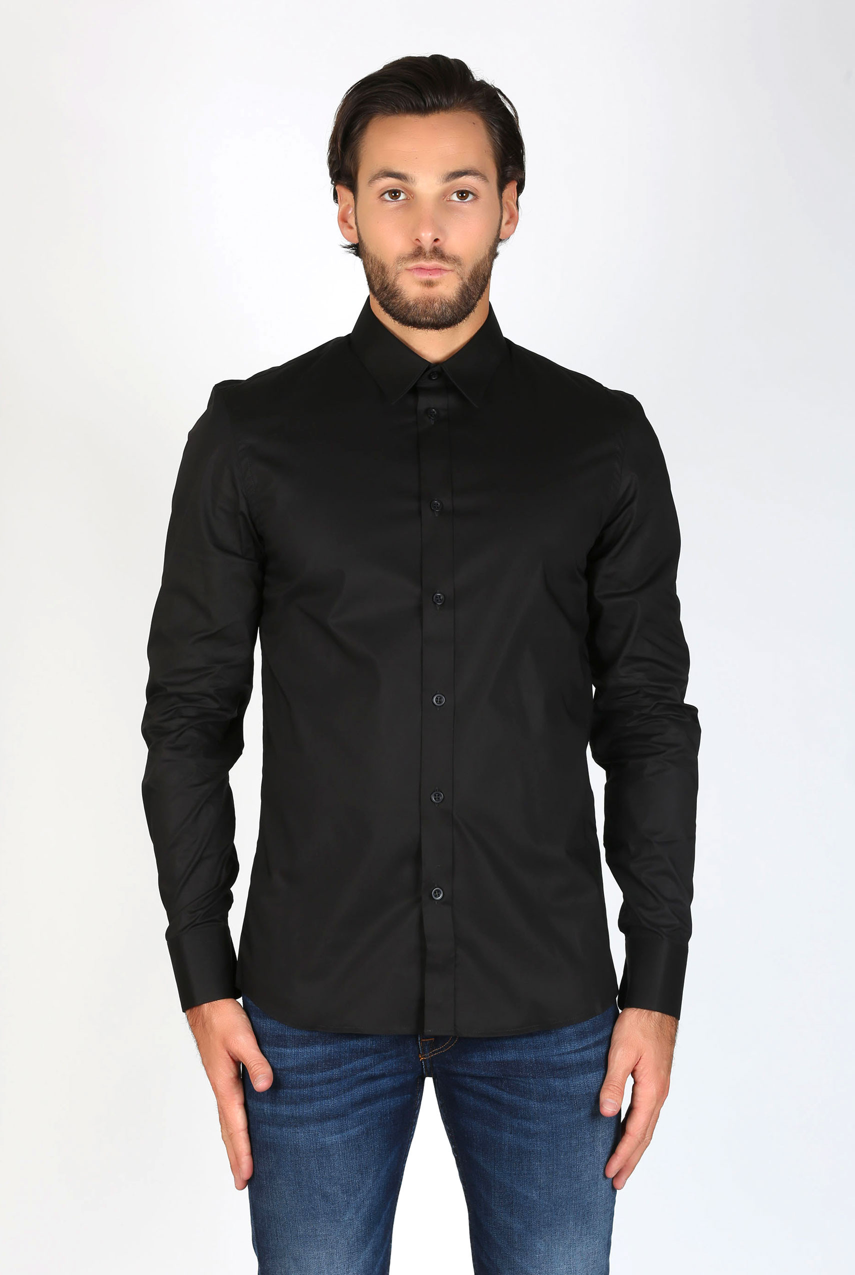 CHEMISE FILIPPA K NOIRE MAN PAUL STRETCH SHIRT BLACK 22844-1433