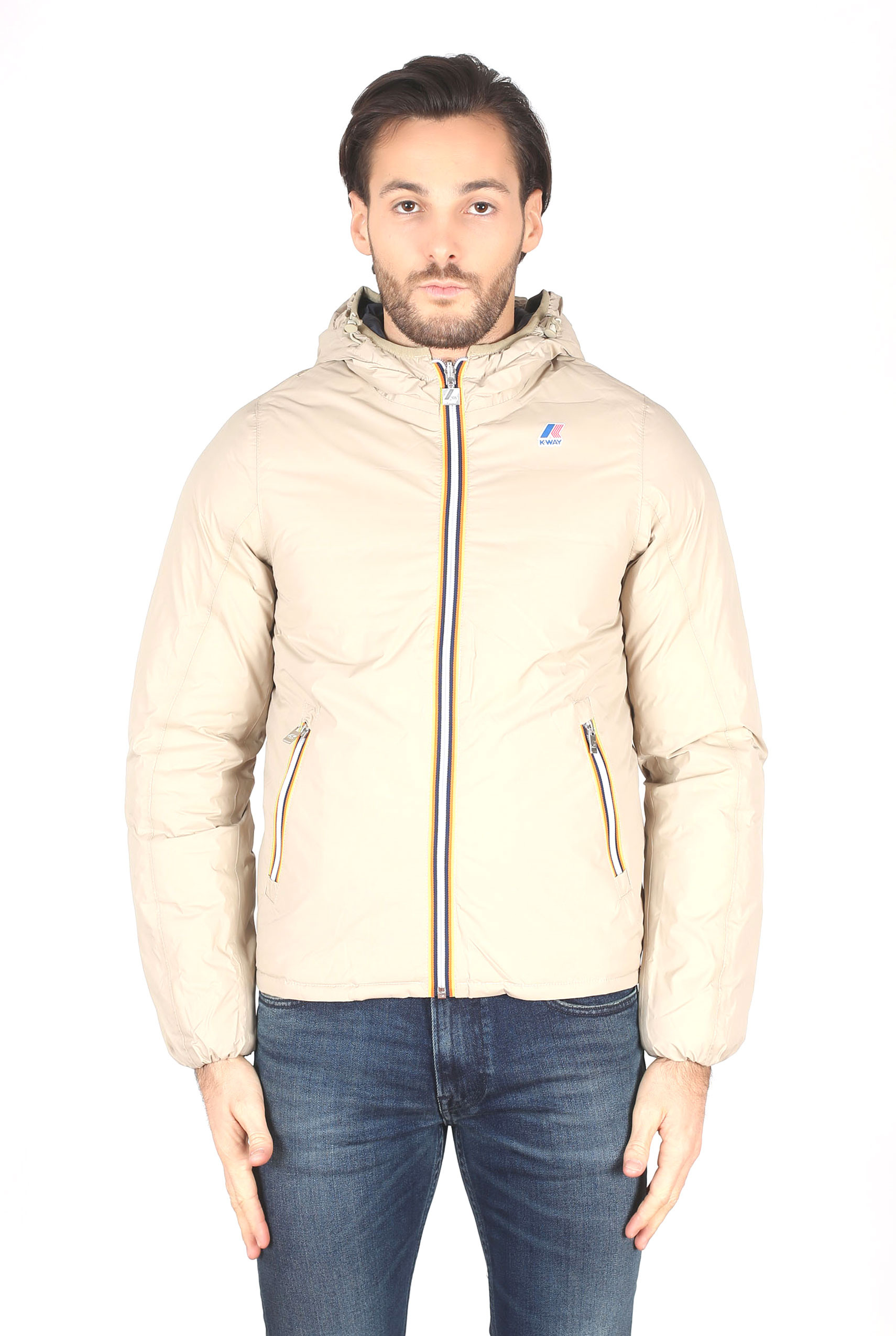 BLOUSON K-WAY BEIGE/MARINE JACQUES THERMO PLUS K001K40-C07