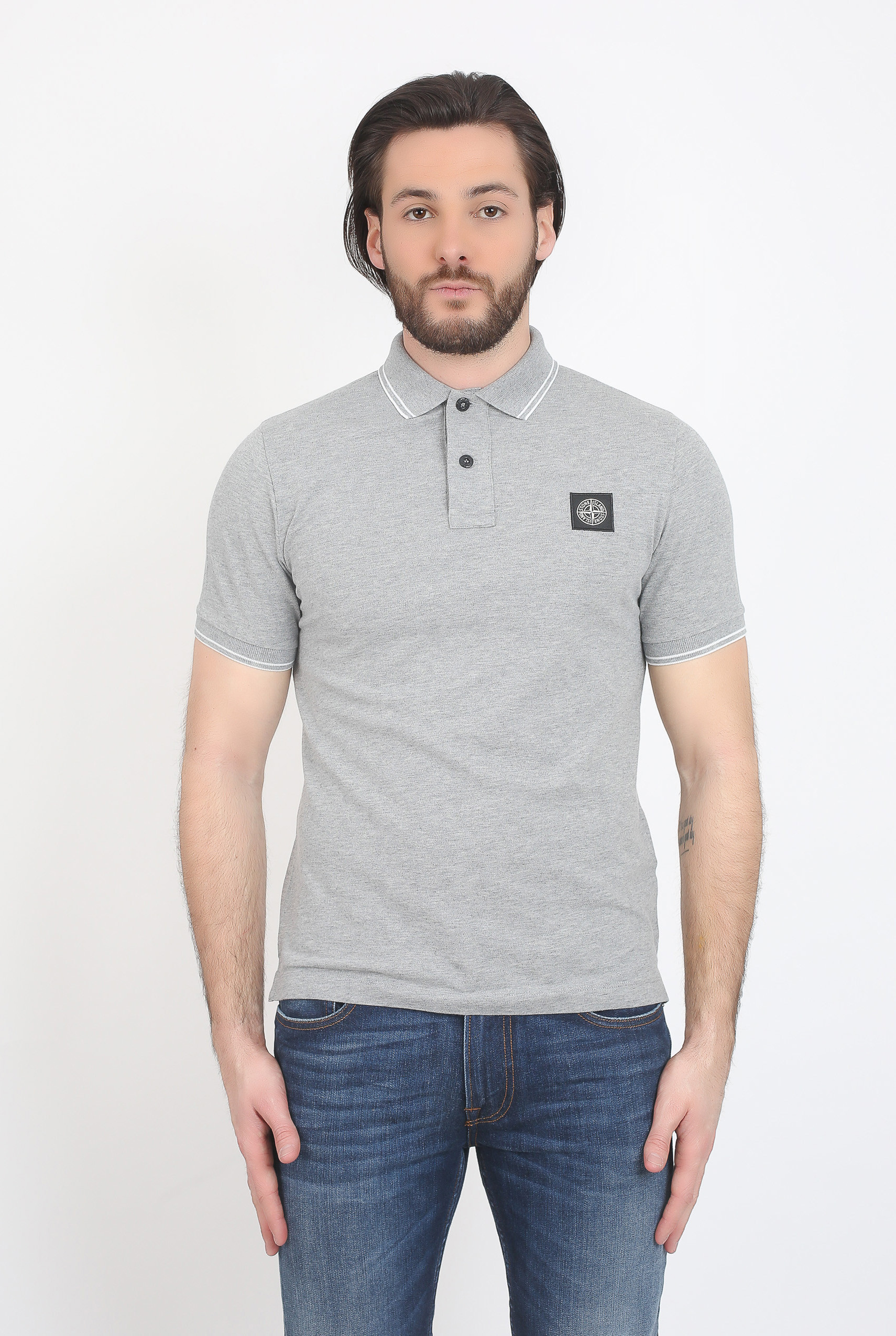 POLO STONE ISLAND GRIS 101522S18-V1064