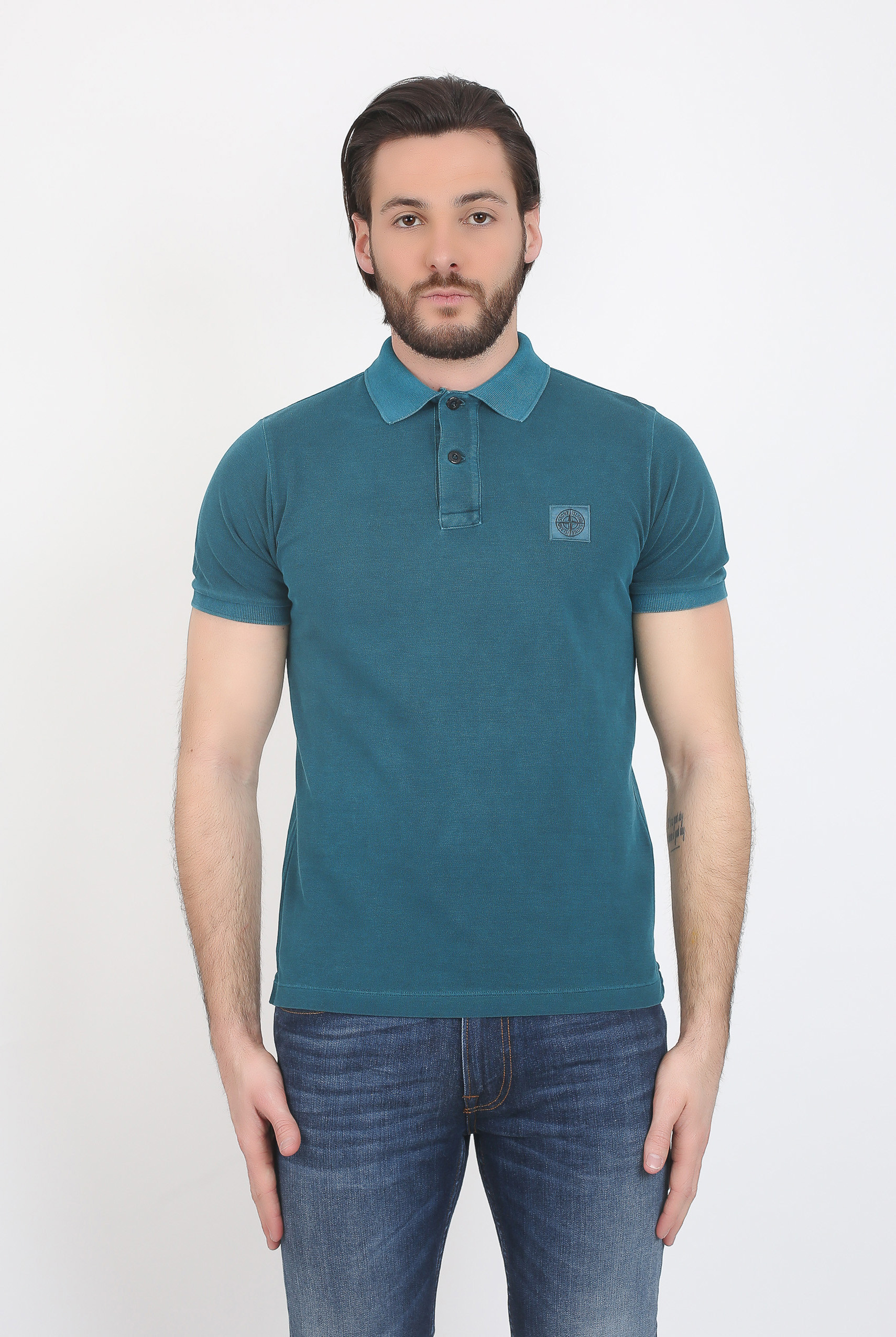 POLO STONE ISLAND BLEU CANARD 681522S67-V0023