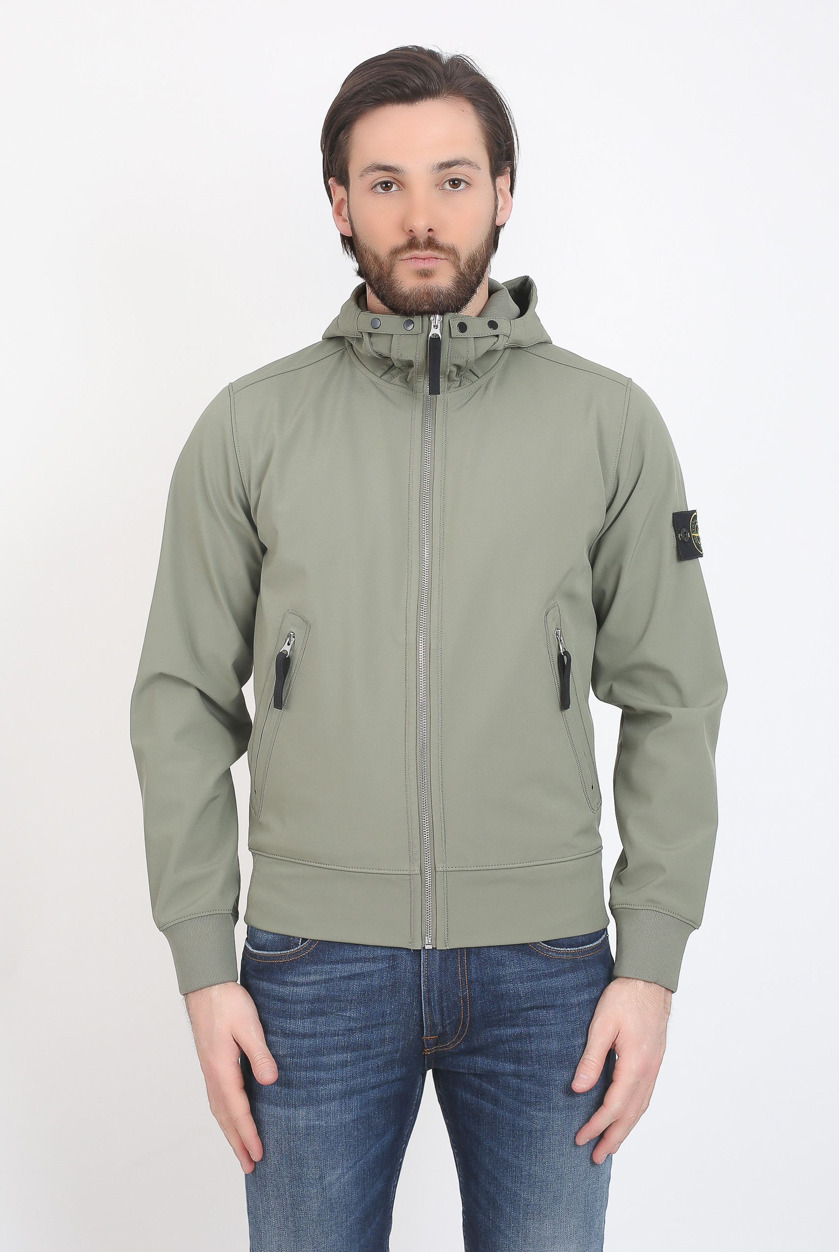 BLOUSON STONE ISLAND LIGHT SOFT SHELL-R KAKI 681540827-V0055