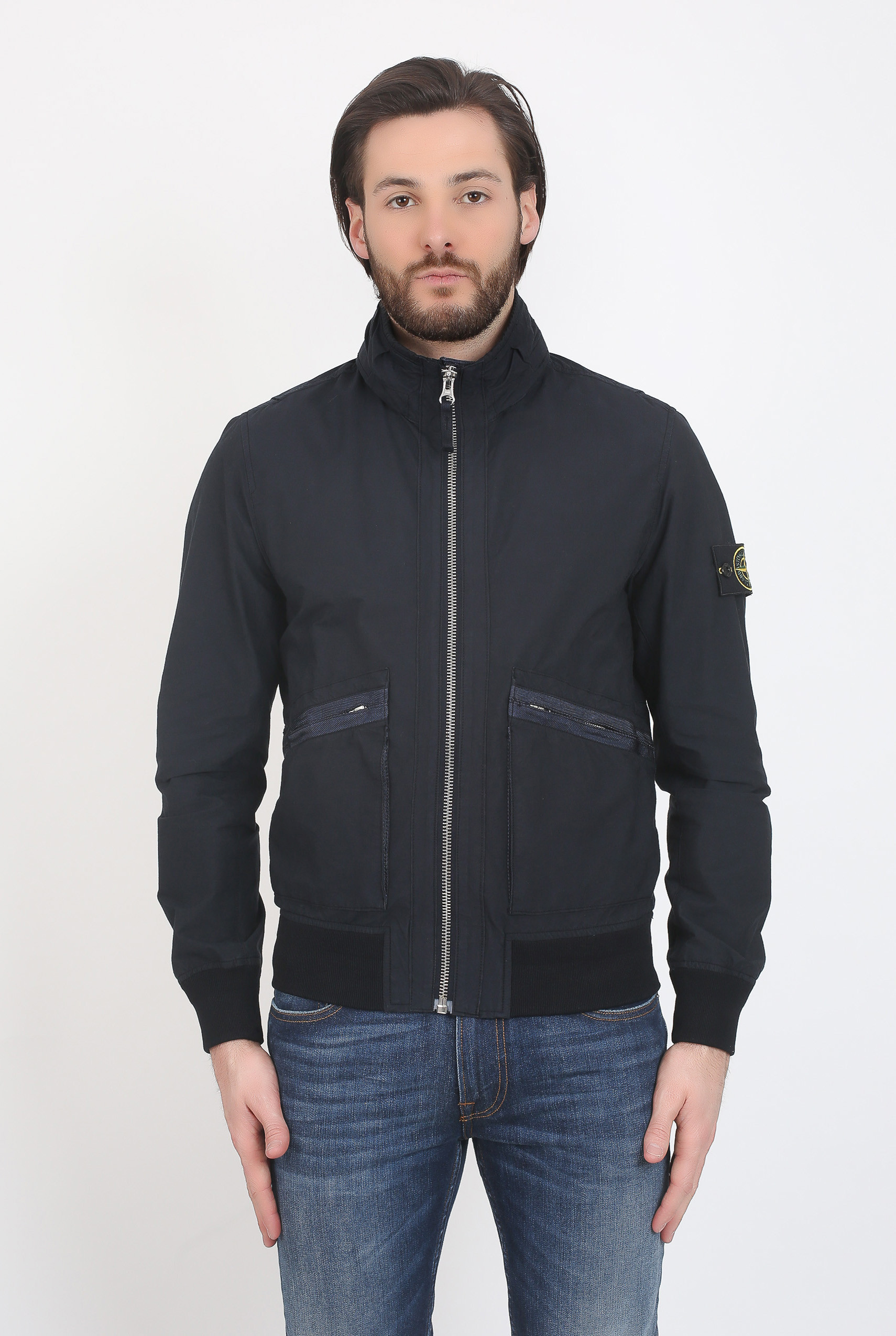 BLOUSON STONE ISLAND LIGHT COTTON NYLON TWILL MARINE 681543330-V0020