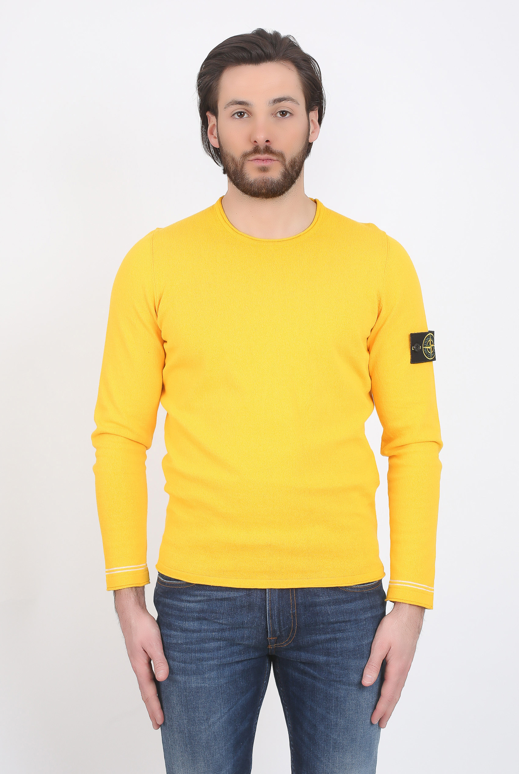 PULL STONE ISLAND JAUNE 6815569B9-V0030