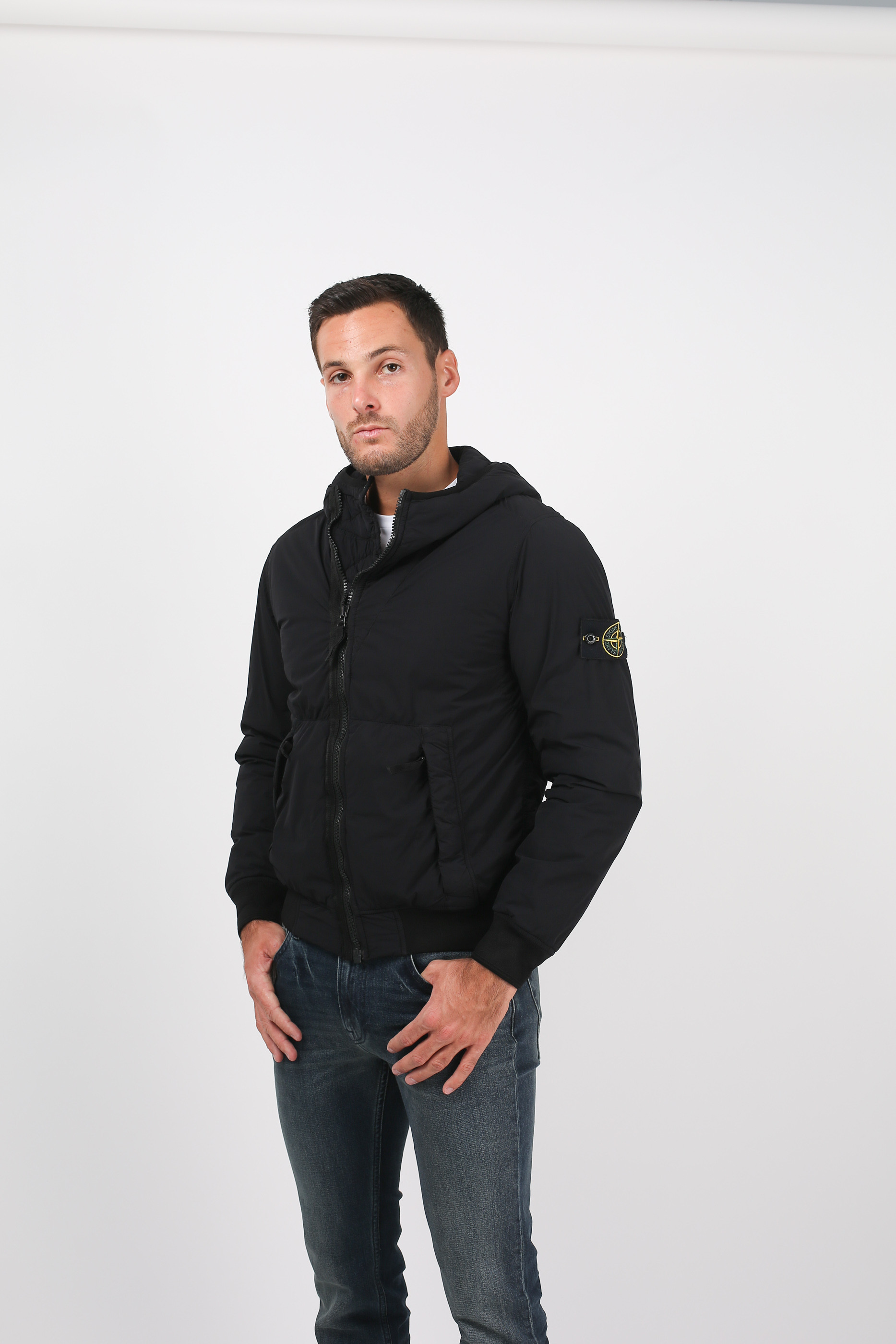 Veste stone island noir homme deals