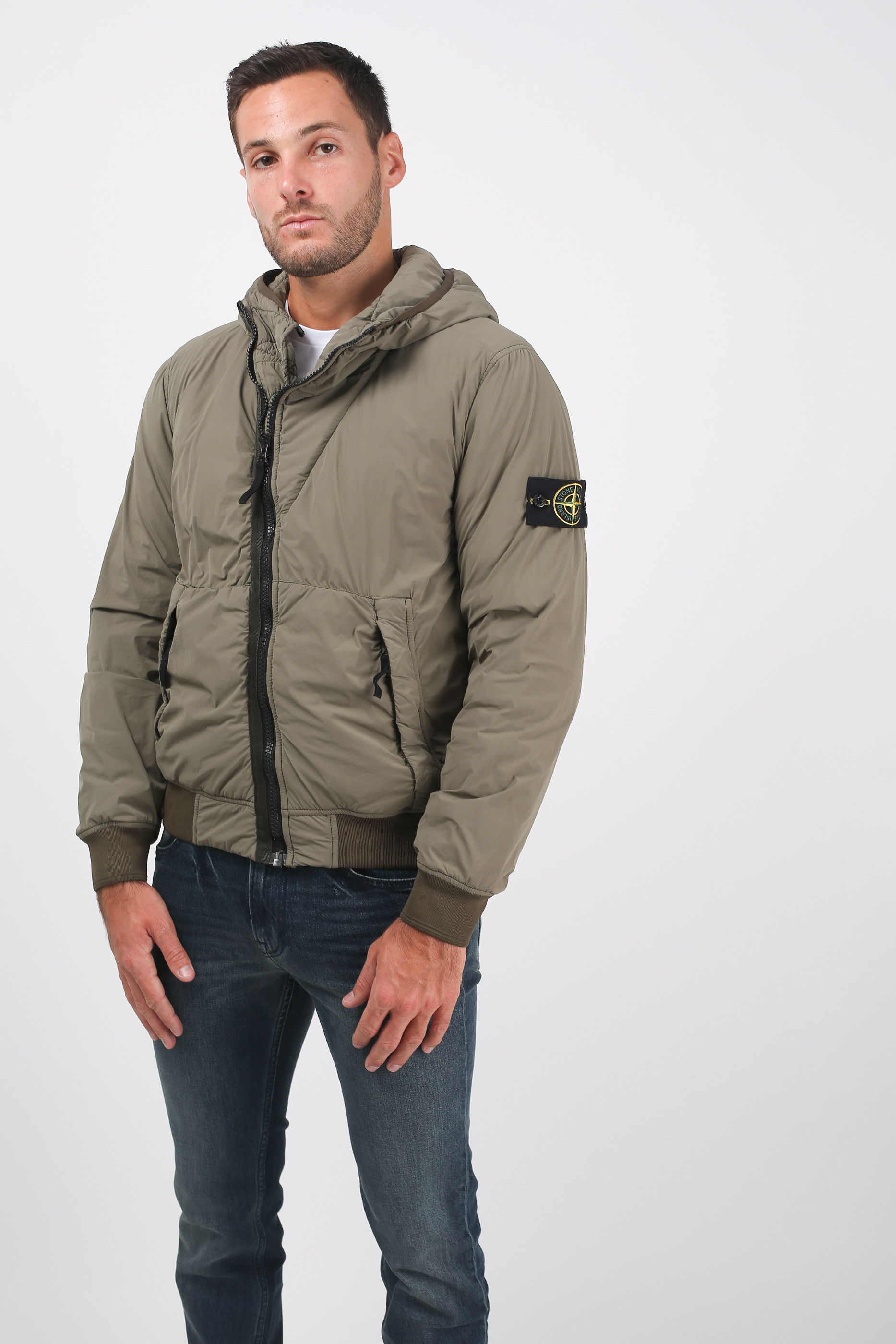 VESTE STONE ISLAND VERT OLIVE 691543328-V0058