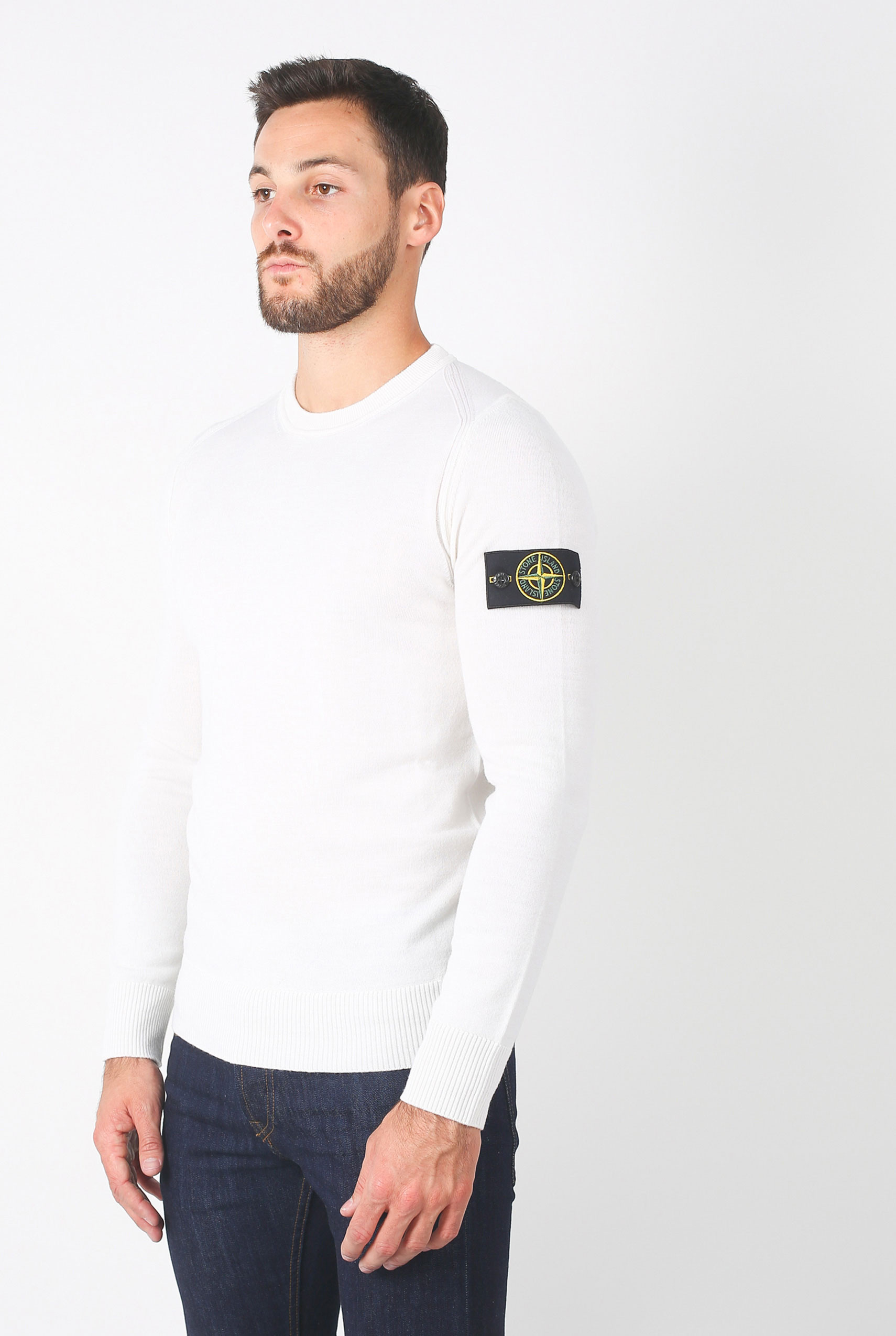 PULL STONE ISLAND BLANC 6915524C4-V0001