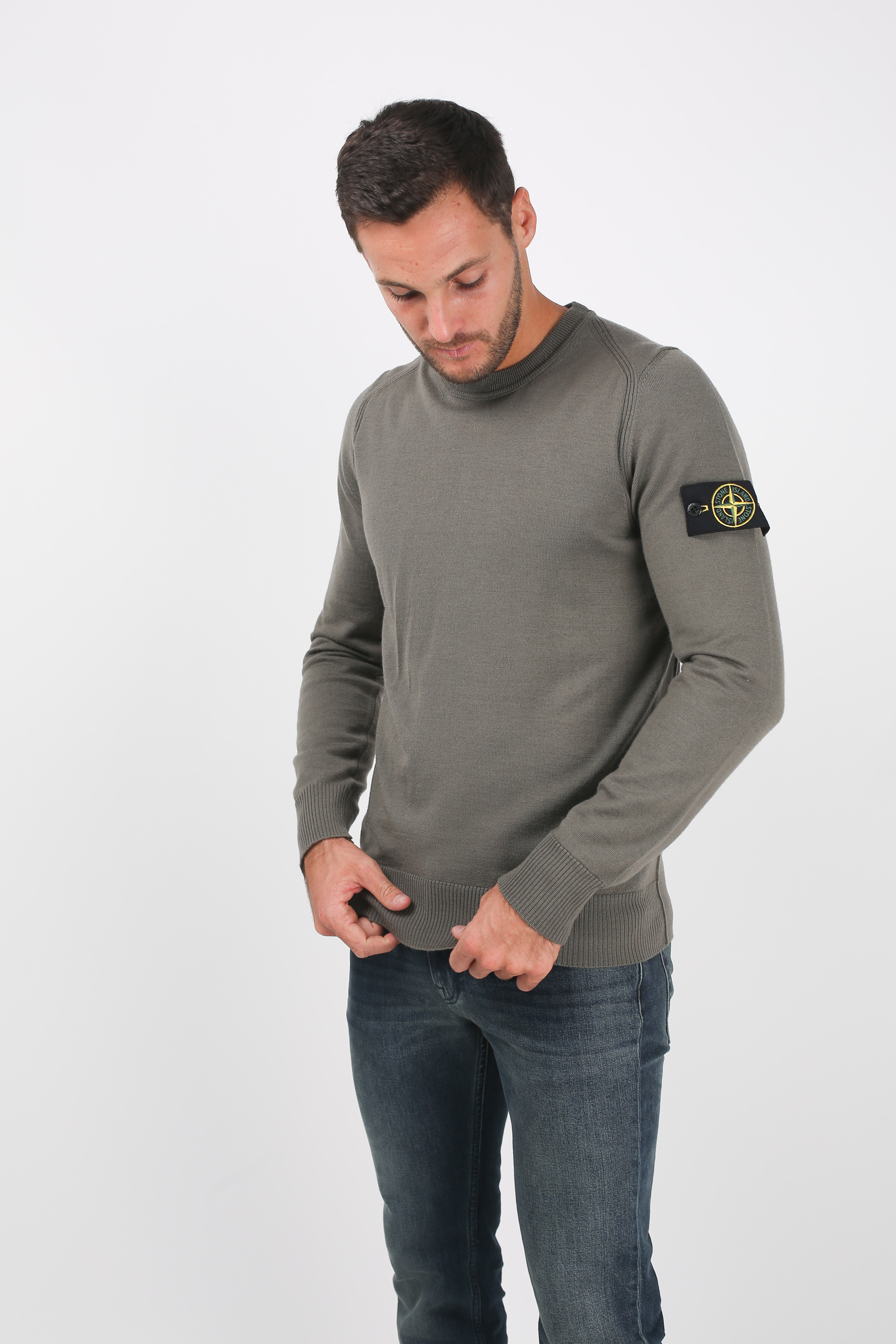 PULL STONE ISLAND VERT OLIVE 6915524C4-V0058