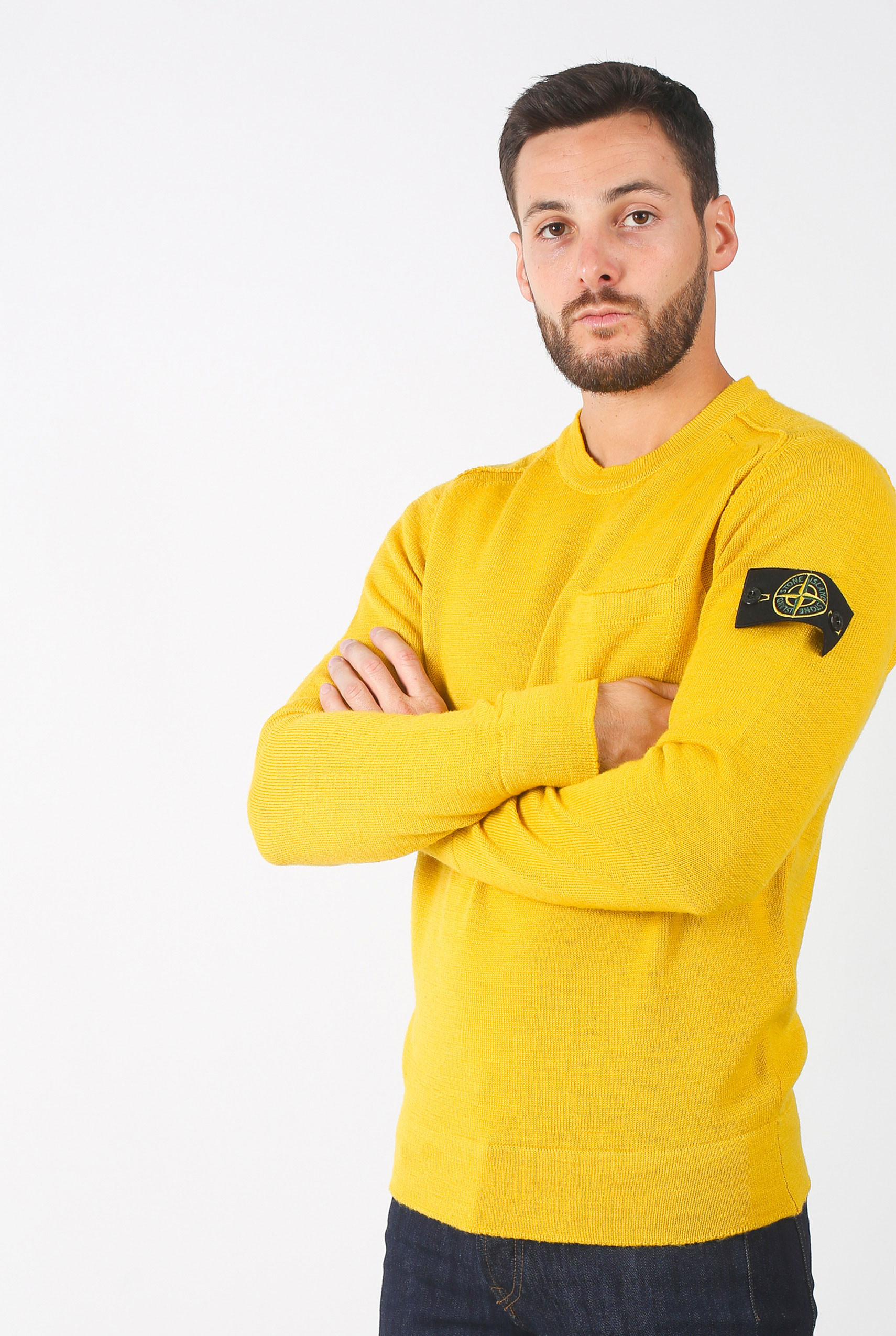 Pull stone jaune deals