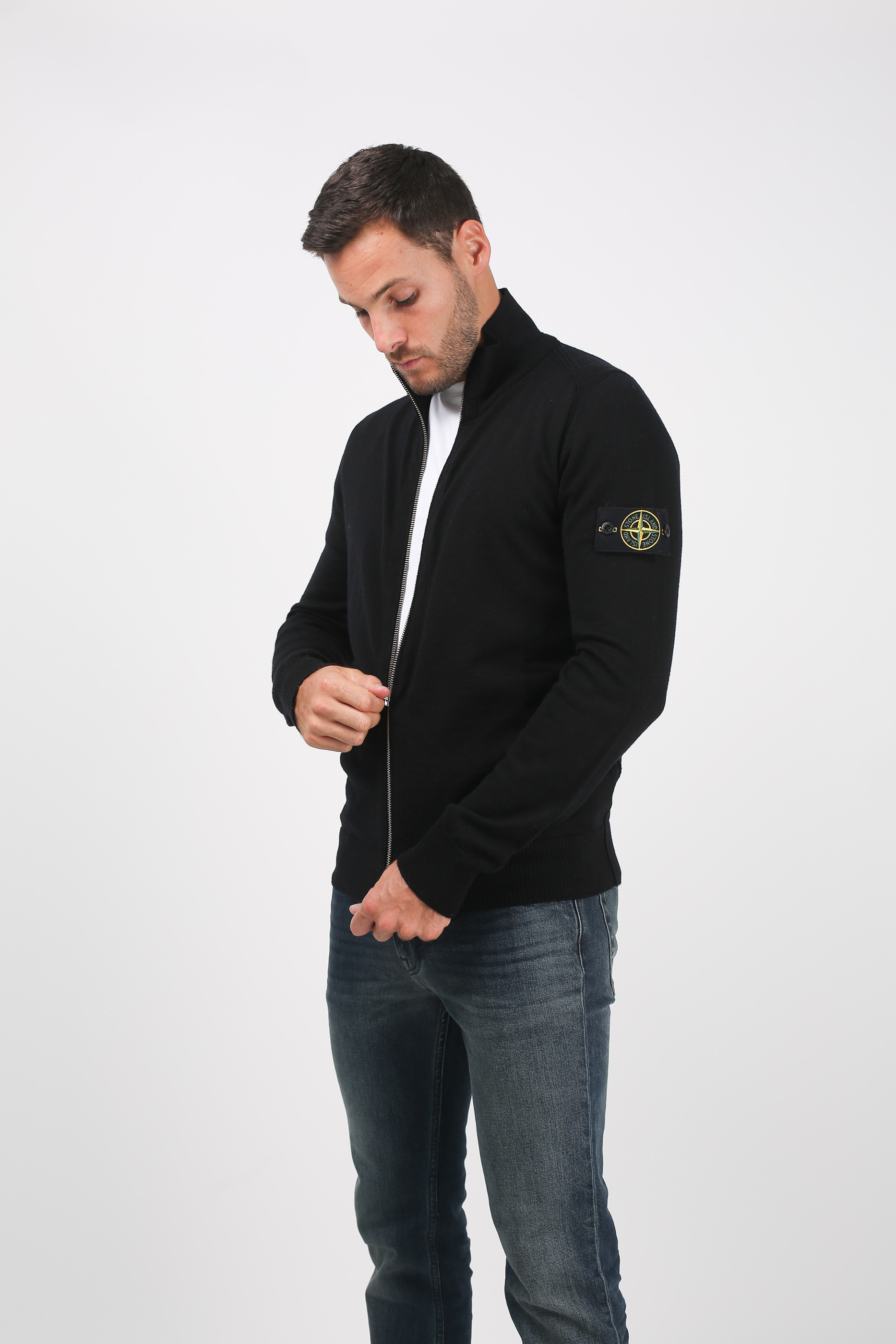 gilet stone island noir homme