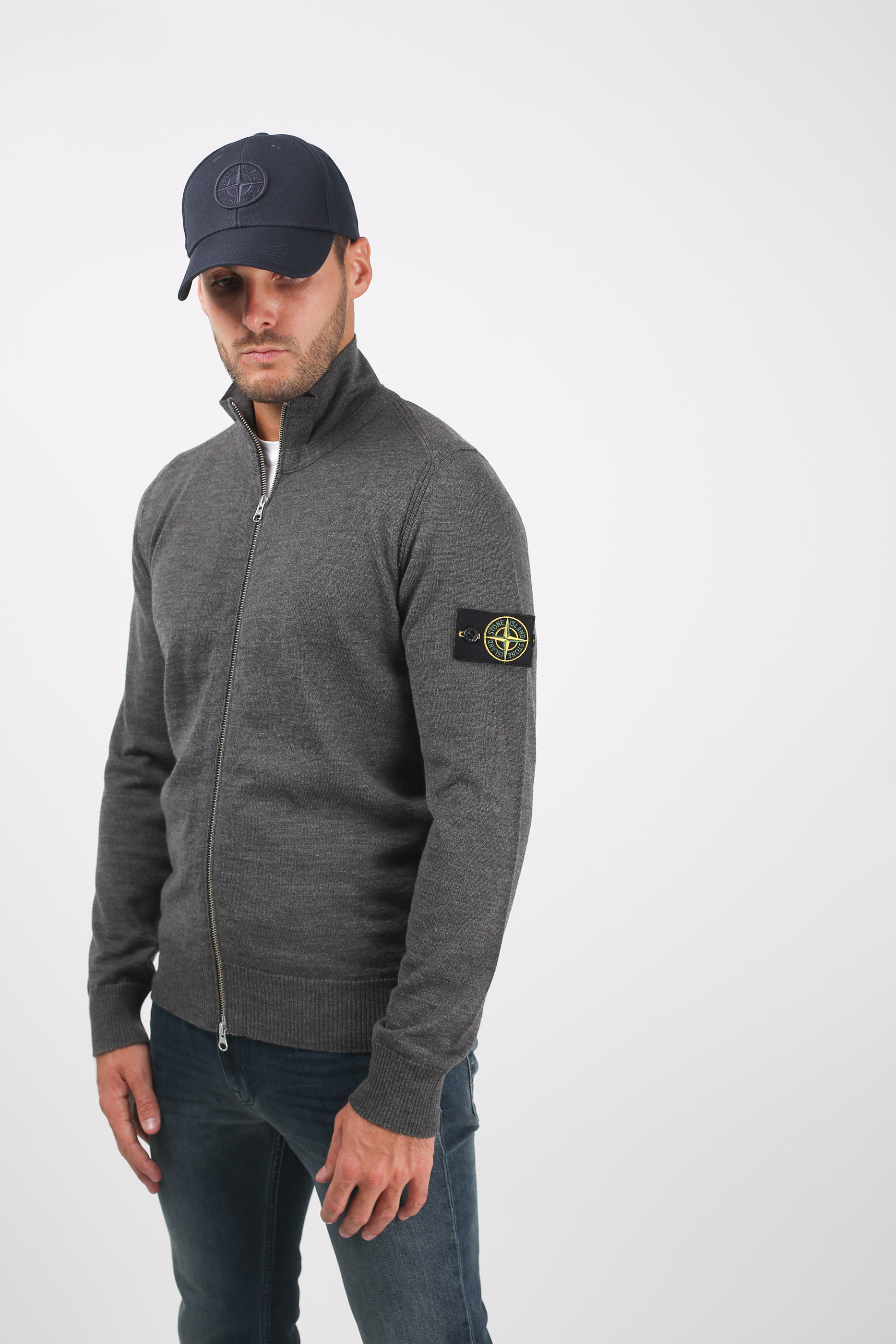 stone island gilet gris