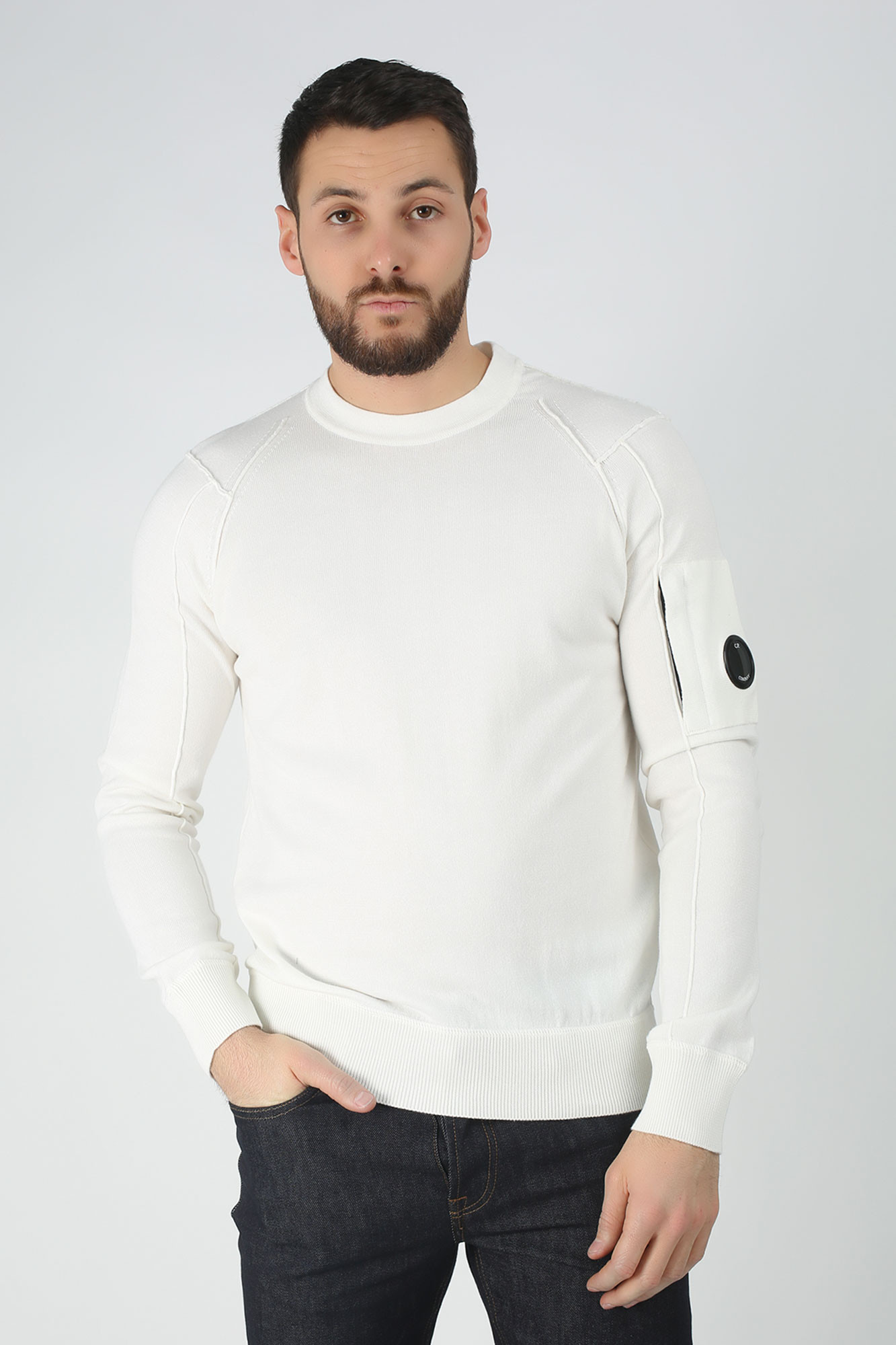 C.P. COMPANY: Pull homme - Blanc  Pull C.p. Company 15CMKN232A005558G en  ligne sur