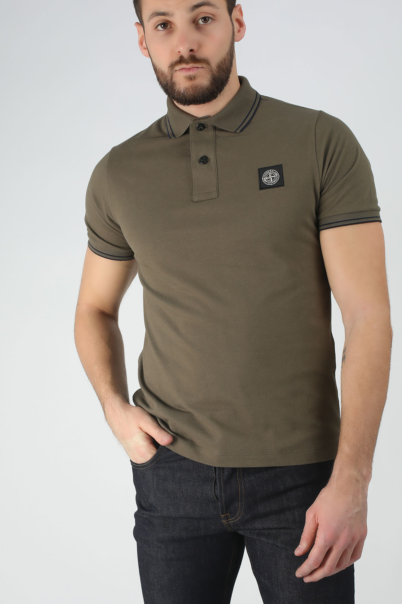 Stone island sales polo khaki